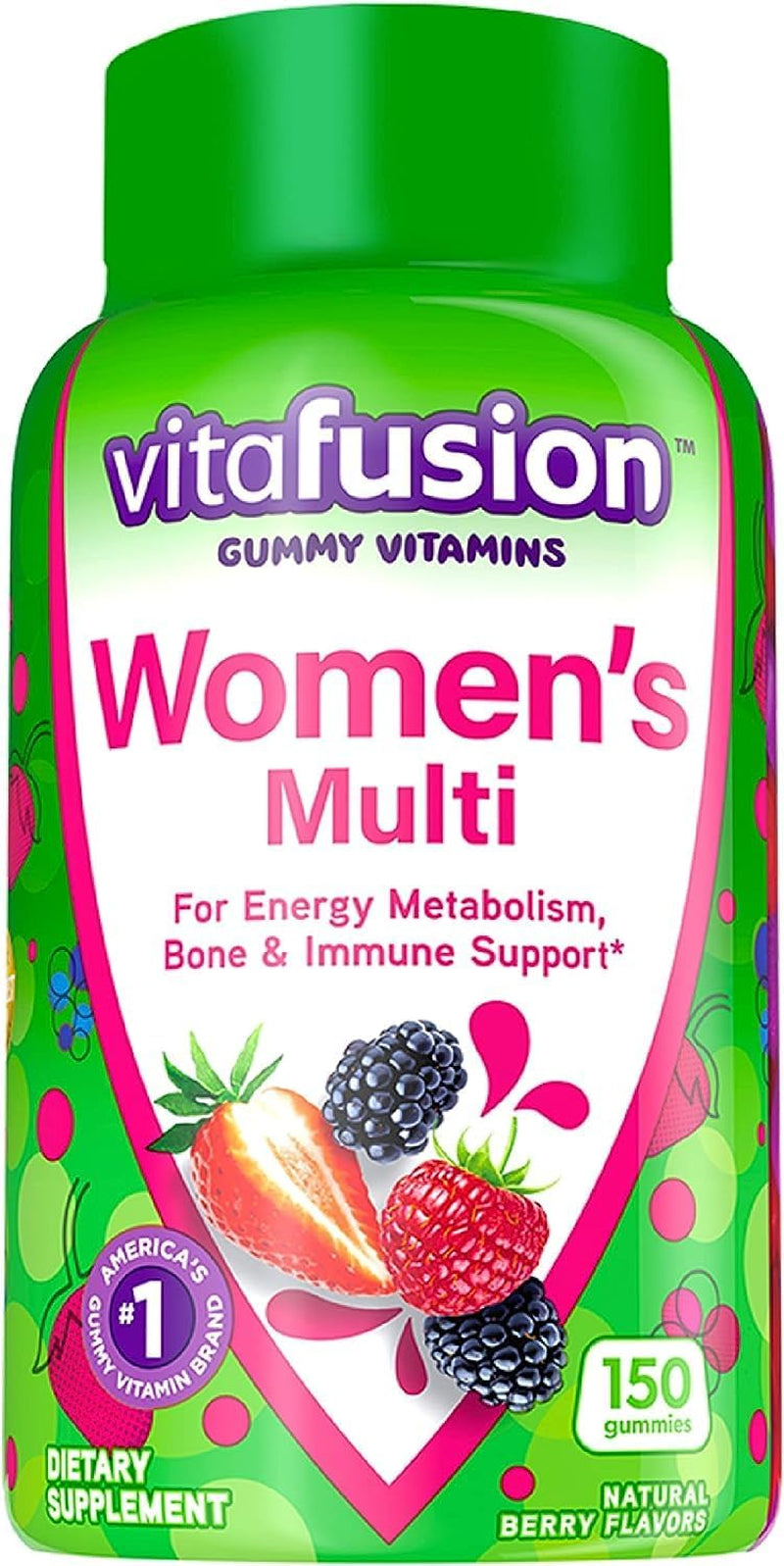 Womens Multivitamin Gummies, Daily Vitamins for Women with Vitamins A, C, D, E, B-6 and B-12, 150 Count