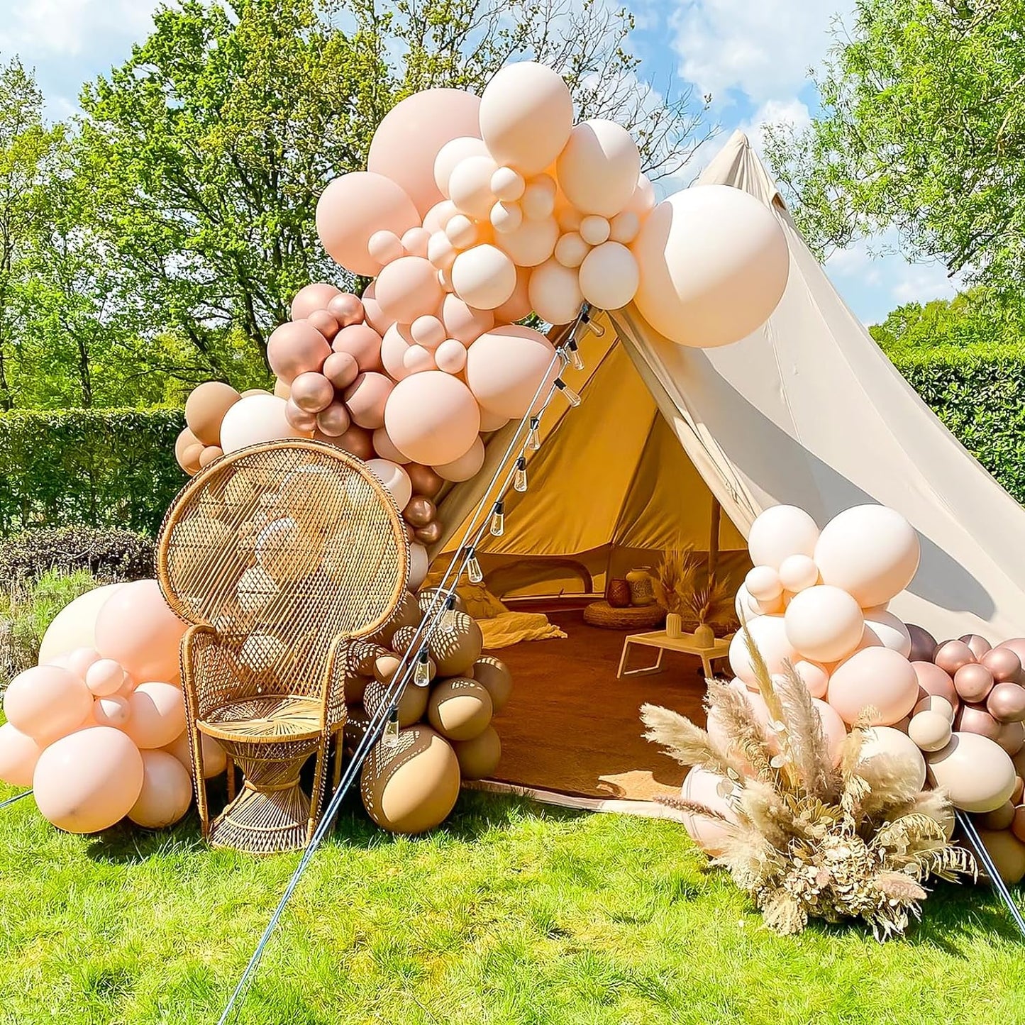 129Pcs Pastel Orange Balloons Different Sizes 18 12 10 5 Inch Latex Balloon Garland Arch for Party Decoration Birthday Gender Reveal Wedding Anniversary Baby Shower Party Supplies