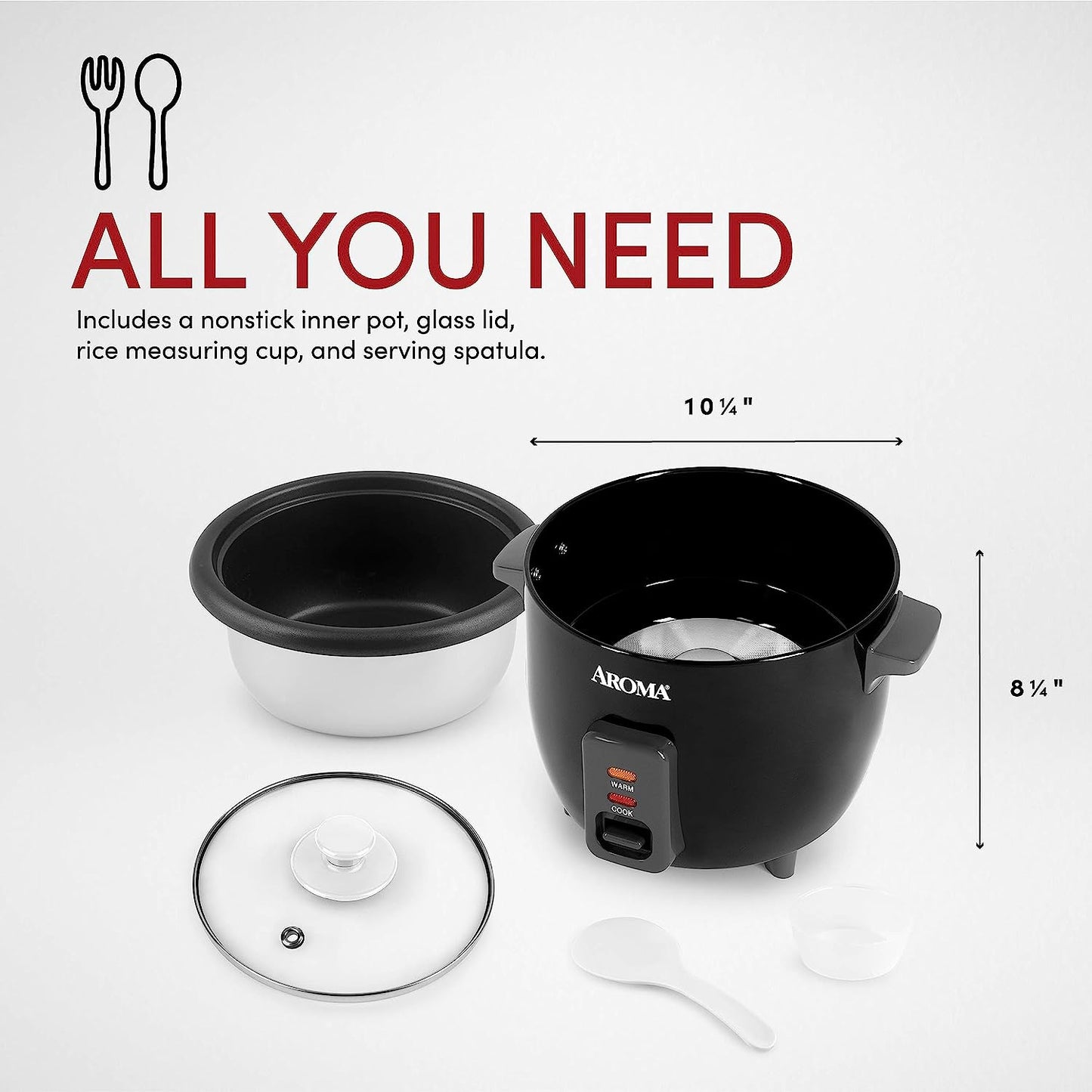 1.5Qt. Rice & Grain Cooker (Arc-363Ngb),Black,6-Cup Cooked / 3-Cup Uncooked