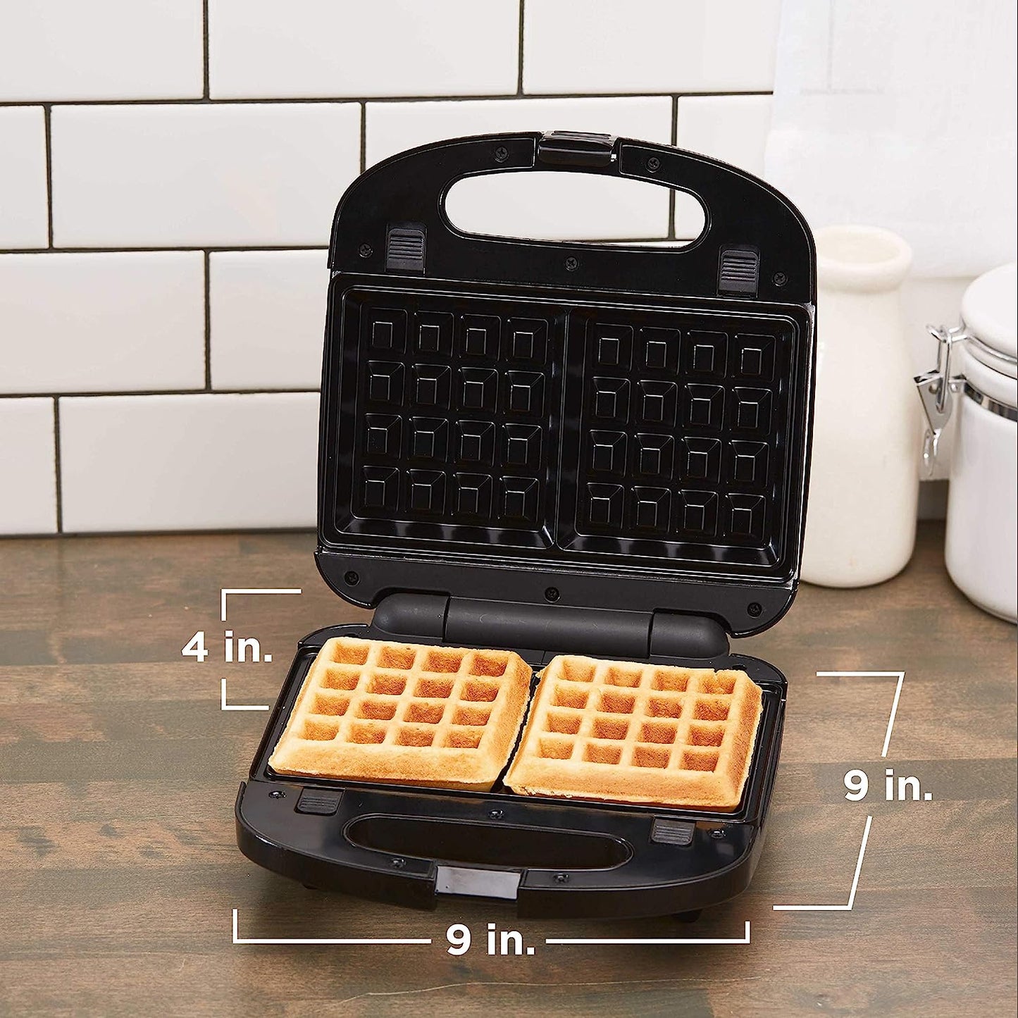 3-In-1 WM2000SD 3-In-1 Waffle, Grill & Sandwich Maker, Compact Design, Black/Silver