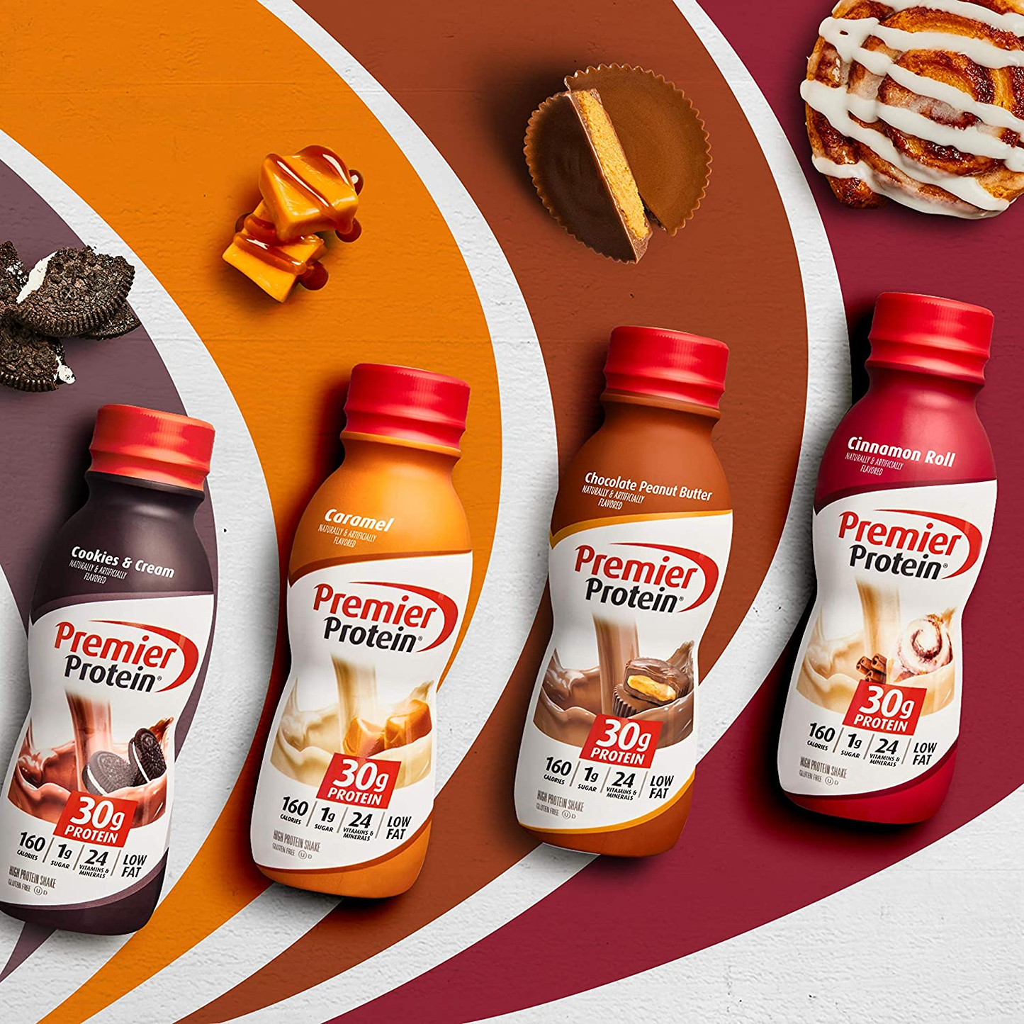 Premier Protein Shake, Chocolate Peanut Butter, 30g Protein, 1g Sugar, 24 Vitamins & Minerals, Nutrients to Support Immune Health, 11.5 Fl Oz, Pack of 12