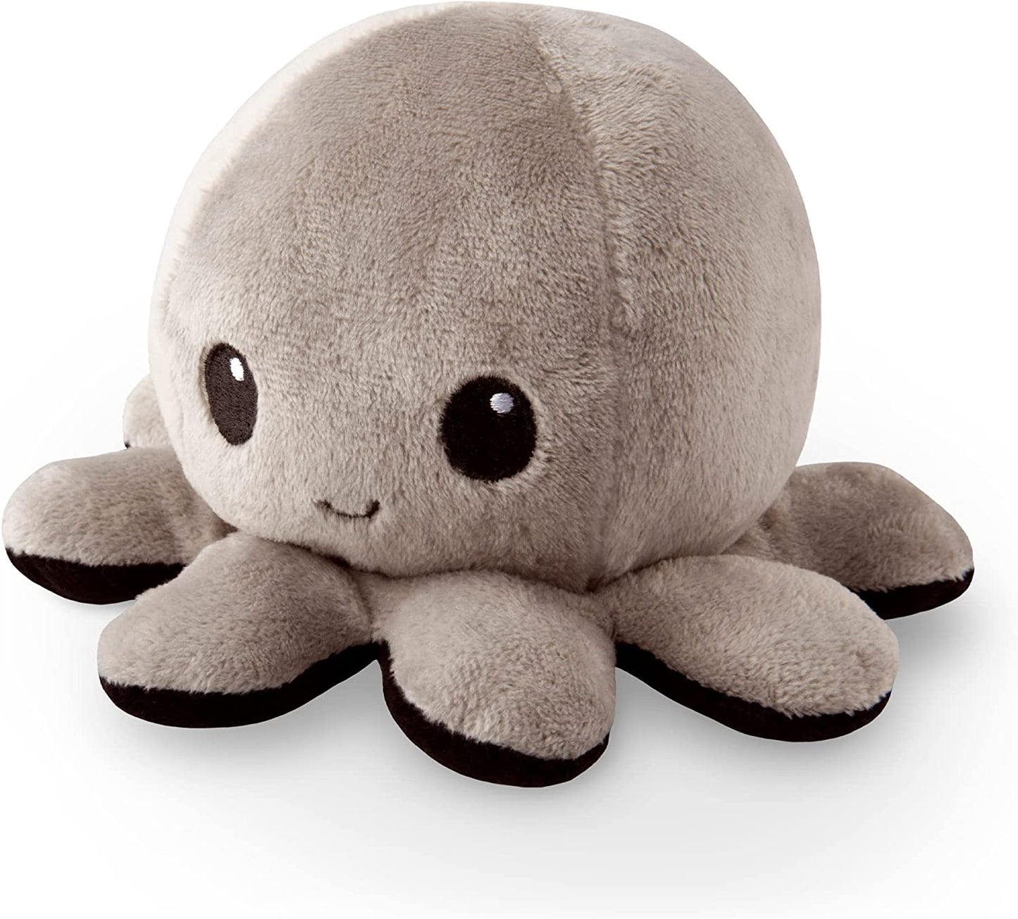 - the Original Reversible Octopus Plushie - Black + Gray - Cute Sensory Fidget Stuffed Animals That Show Your Mood