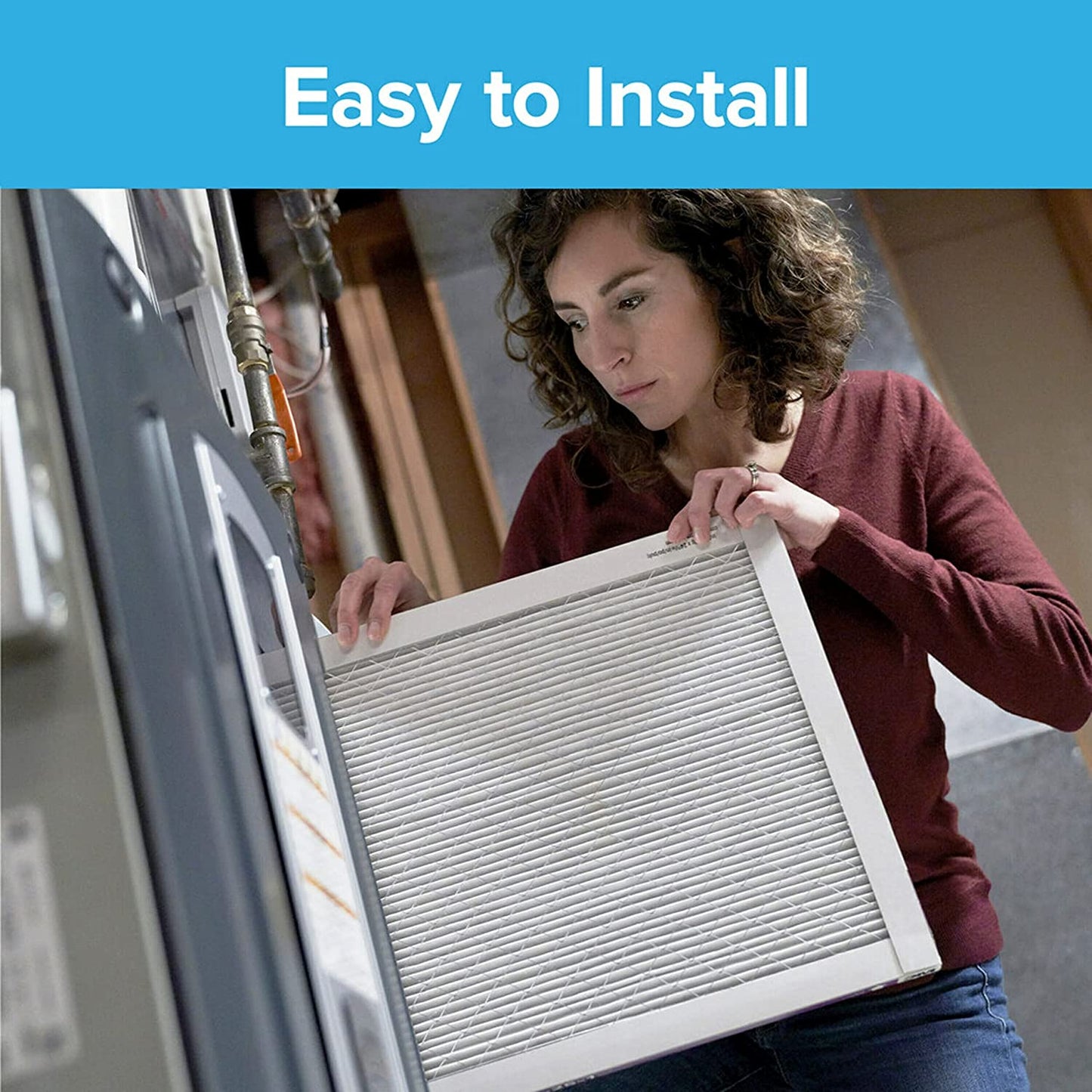 24X24X1 Air Filter, MPR 300, MERV 5, Clean Living Basic Dust 3-Month Pleated 1-Inch Air Filters, 6 Filters