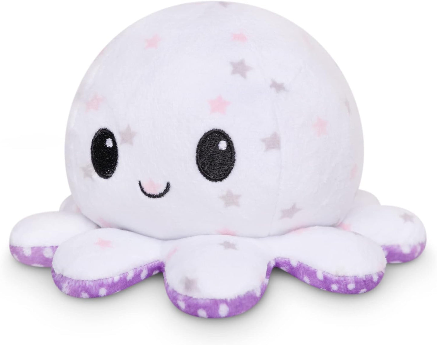 - the Original Reversible Octopus Plushie - Polka Dot + Stars - Cute Sensory Fidget Stuffed Animals That Show Your Mood