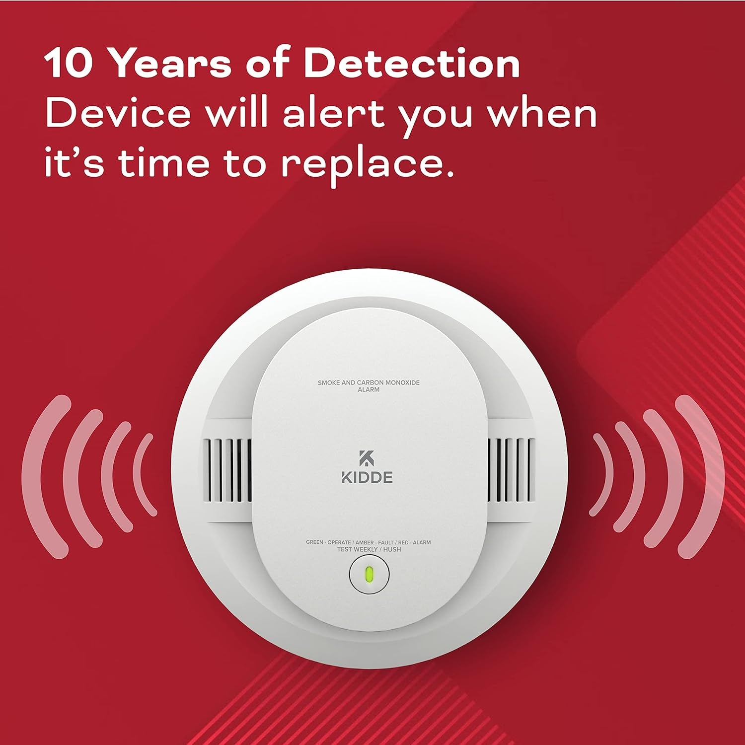 Smoke & Carbon Monoxide Detector, AA Battery Powered, LED Warning Light Indicators, 1 Pack