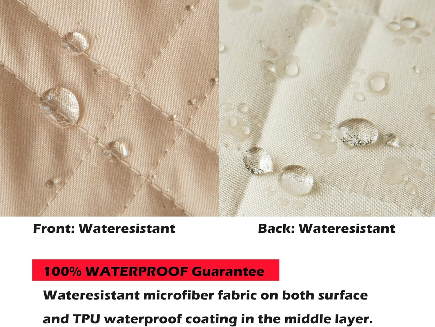 Waterproof Nonslip Recliner Cover Stay in Place, Dog Chair Cover Furniture Protector, Ideal Recliner Slipcovers for Pets and Kids (Beige, 23")