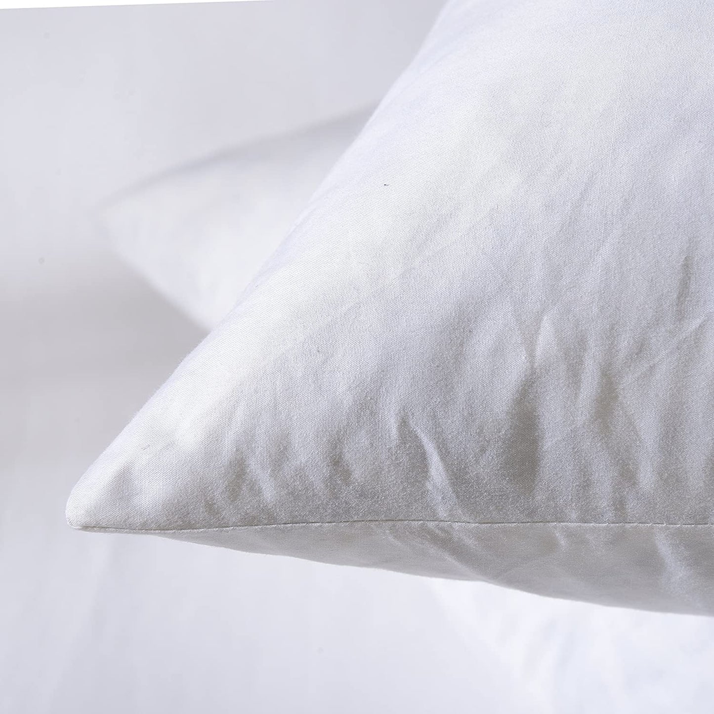 12X20 Decorative Throw Pillow Inserts-Down Feather Pillow Inserts-Oblong-Cotton Fabric-Set of 2-White.