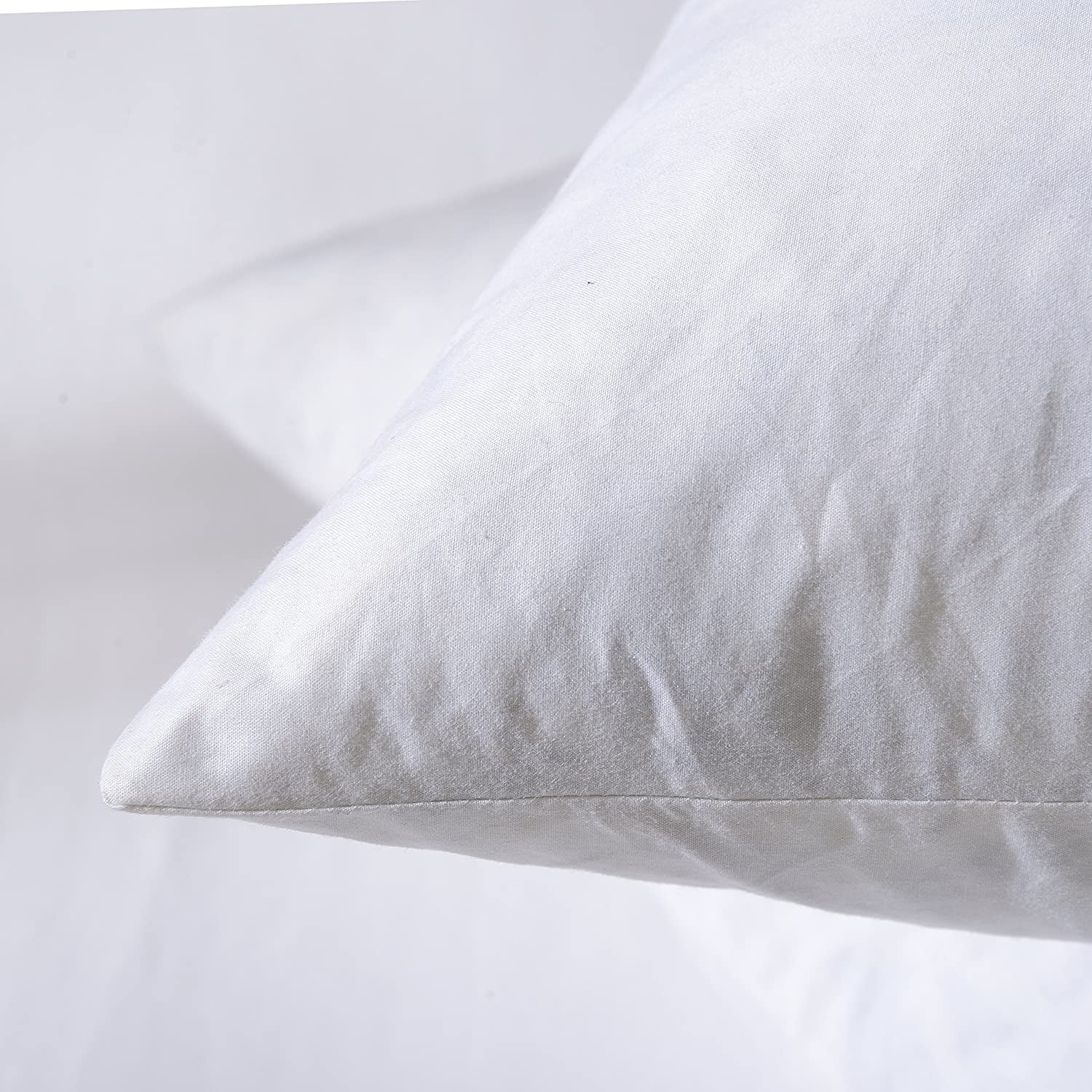 12X20 Decorative Throw Pillow Inserts-Down Feather Pillow Inserts-Oblong-Cotton Fabric-Set of 2-White.