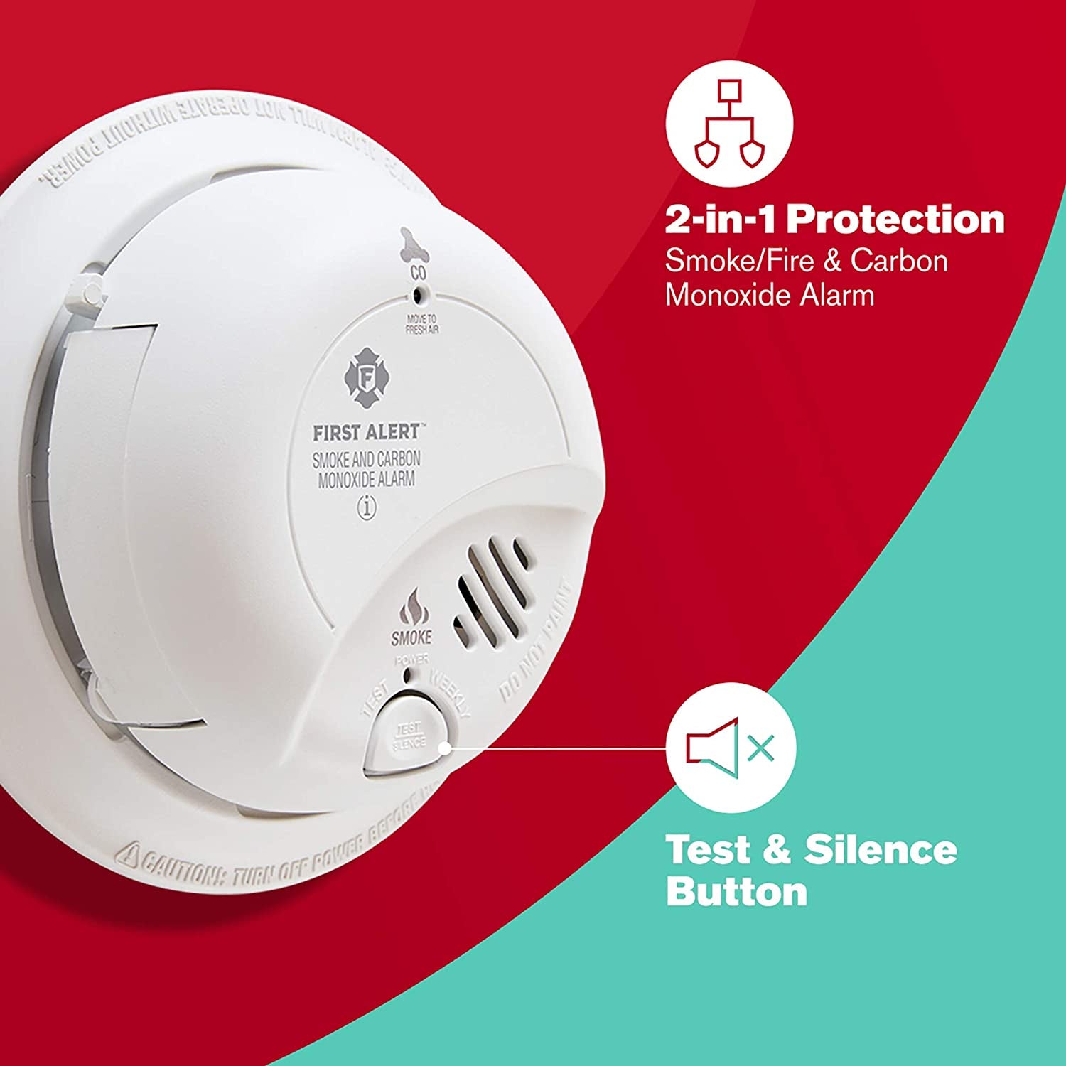 BRK SC9120B-6 Hardwired Smoke and Carbon Monoxide Detector (CO) with Battery Backup. 6-Pack , White
