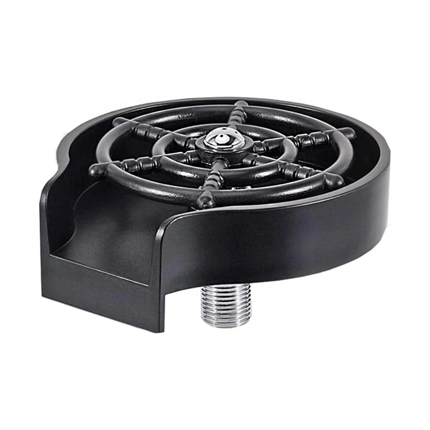 Sink Glass Cup Washer, Kitchen Sink Glass Cleaning Spray Accessories, Faucet Glass Washer Cleaner Accessories，Automatic Kitchen Sink Rinser,Baby Bottles、Quick Rinse for Cups(Black)