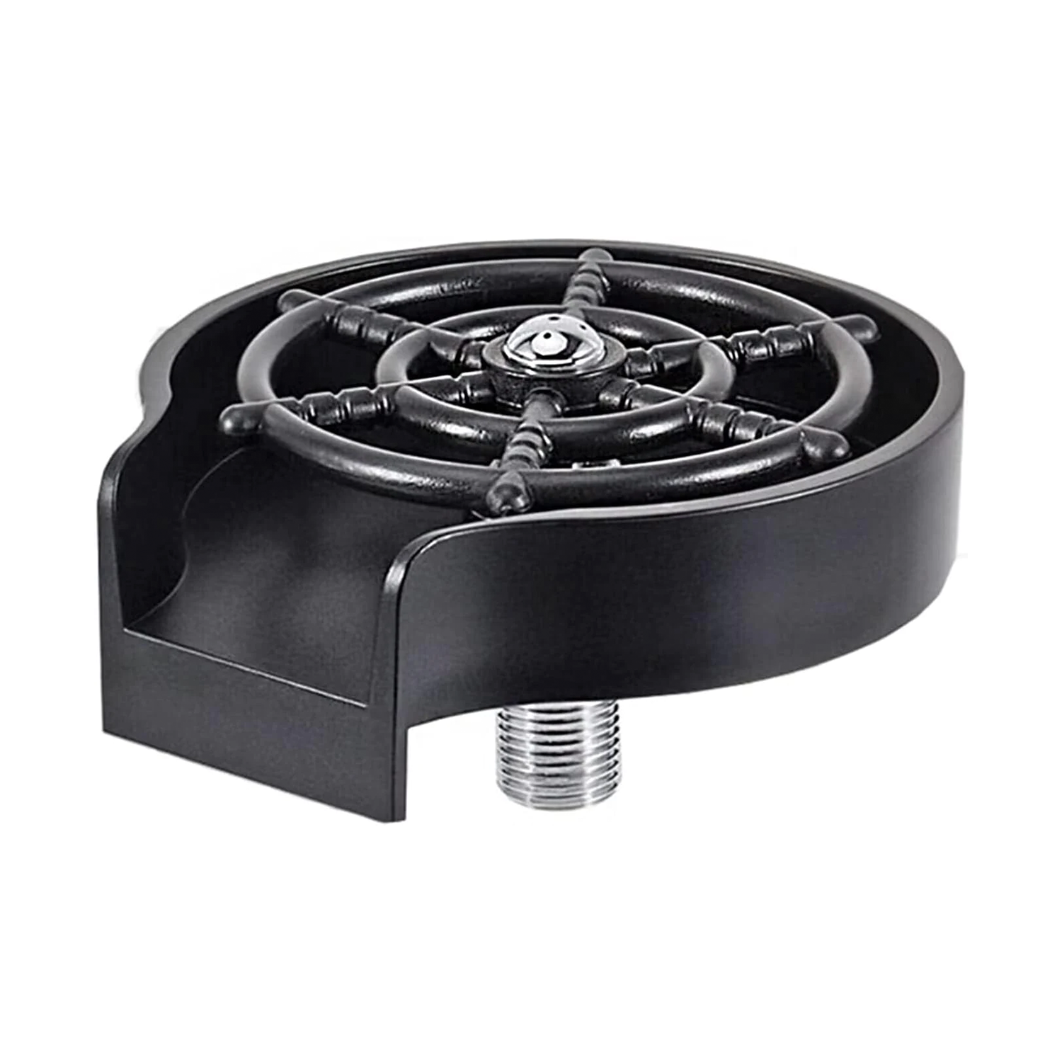 Sink Glass Cup Washer, Kitchen Sink Glass Cleaning Spray Accessories, Faucet Glass Washer Cleaner Accessories，Automatic Kitchen Sink Rinser,Baby Bottles、Quick Rinse for Cups(Black)