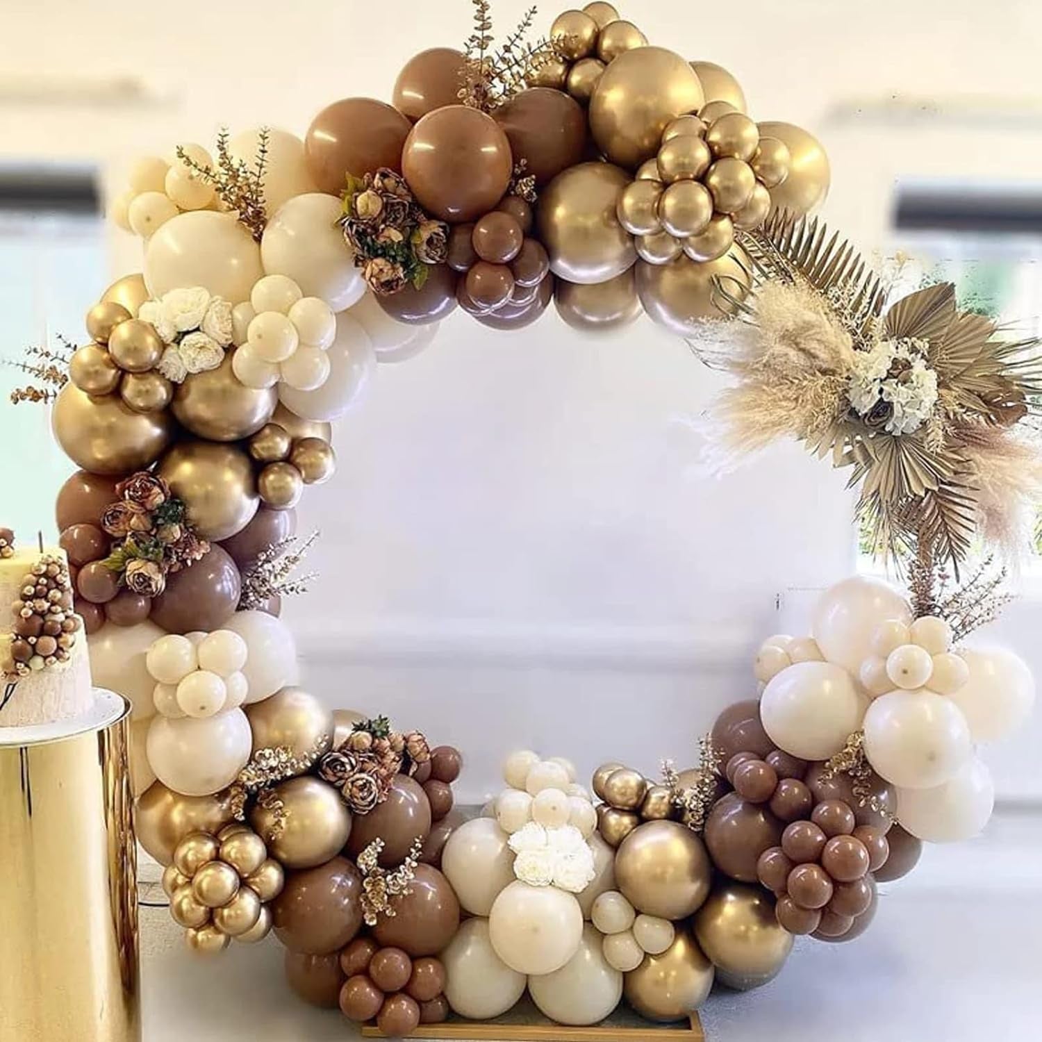 129Pcs Brown Balloons Different Sizes 18 12 10 5 Inches for Garland Arch, Premium Brown Latex Balloons for Birthday Party Graduation Wedding Anniversary Baby Shower Party Decoration