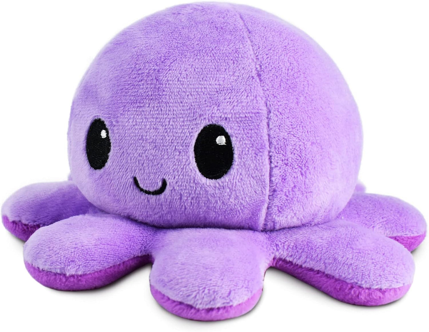 - the Original Reversible Octopus Plushie - Dark Purple + Light Purple - Cute Sensory Fidget Stuffed Animals That Show Your Mood