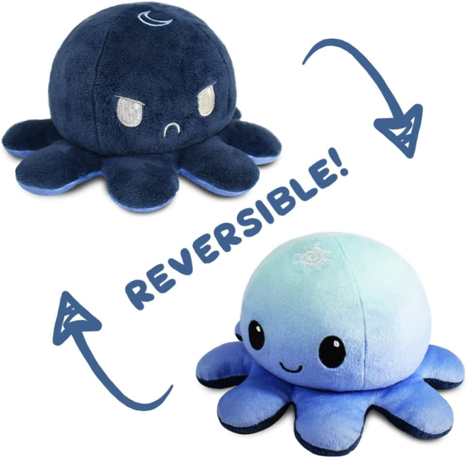 - the Original Reversible Octopus Plushie - Day + Night - Cute Sensory Fidget Stuffed Animals That Show Your Mood