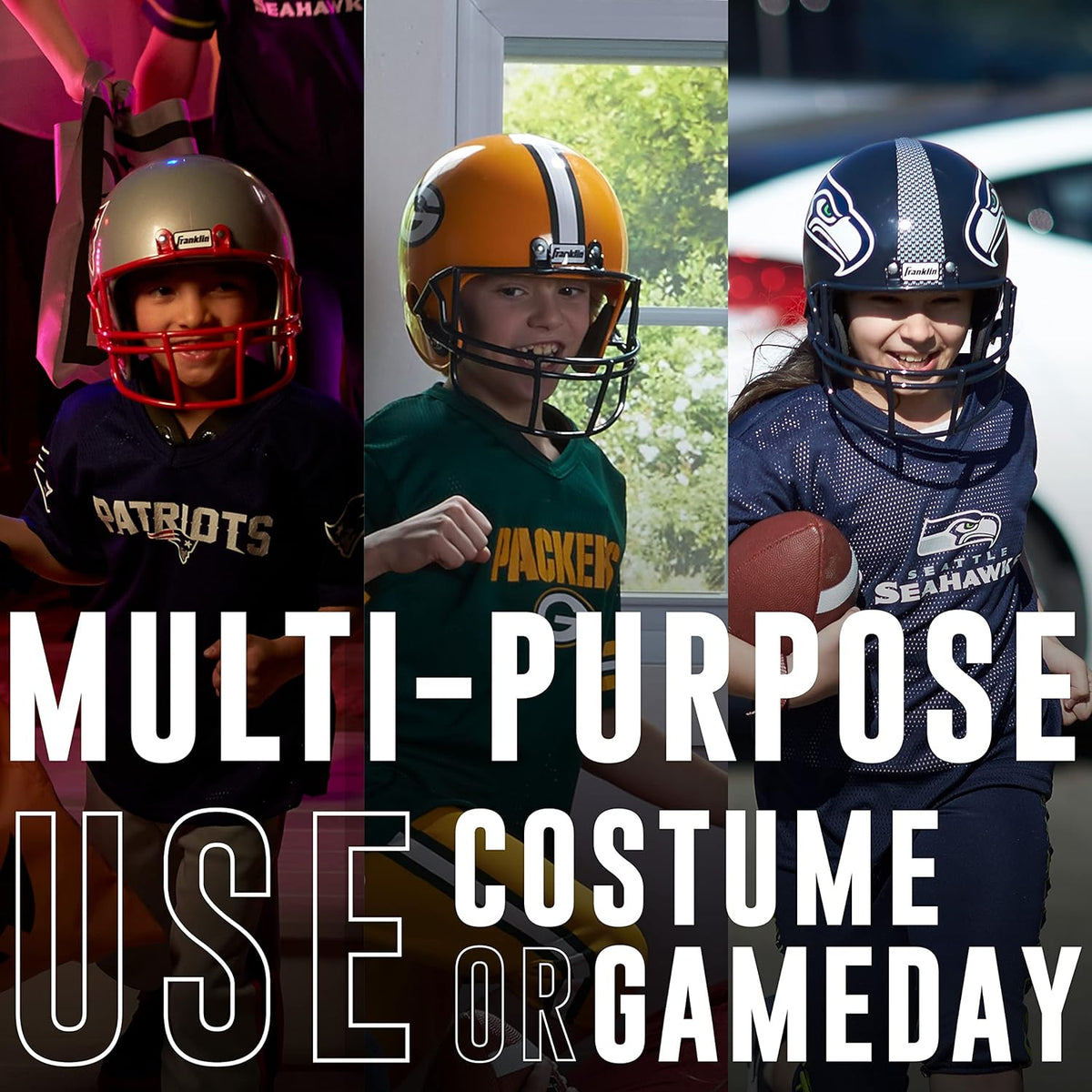 NFL Youth Football Uniform Set for Boys & Girls - Includes Helmet, Jersey & Pants with Chinstrap + Numbers