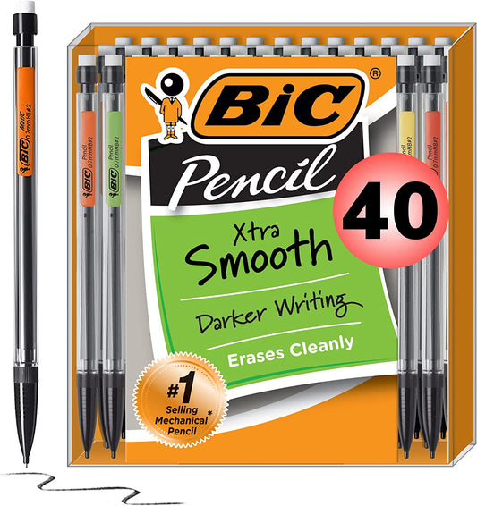 Xtra-Smooth Mechanical Pencil, Medium Point (0.7Mm), Perfect for the Classroom & Test Time, 40-Count