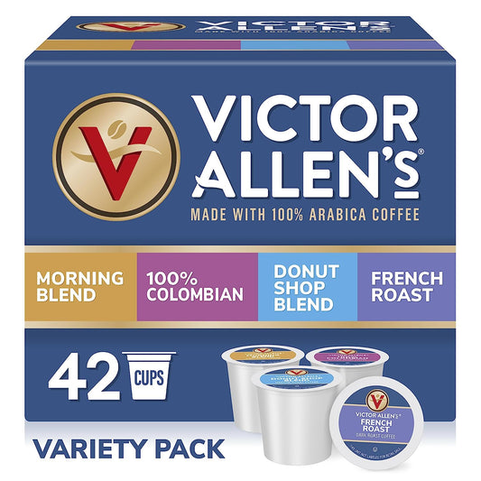 Victor Allen'S Coffee Variety Pack, Light-Dark Roasts, 42 Count, Single Serve Coffee Pods for Keurig K-Cup Brewers