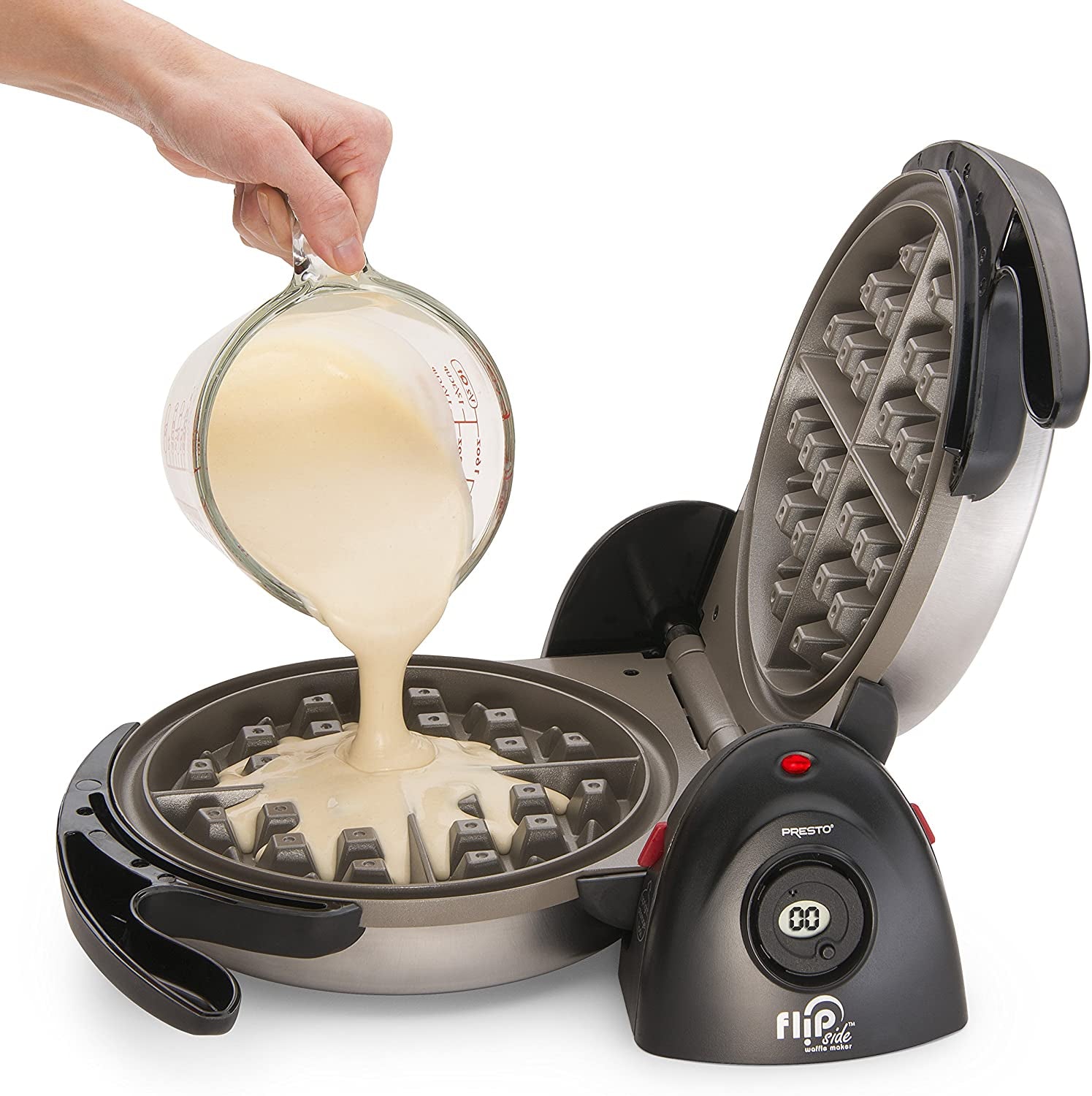 03510 Ceramic Flipside Belgian Waffle Maker,Black