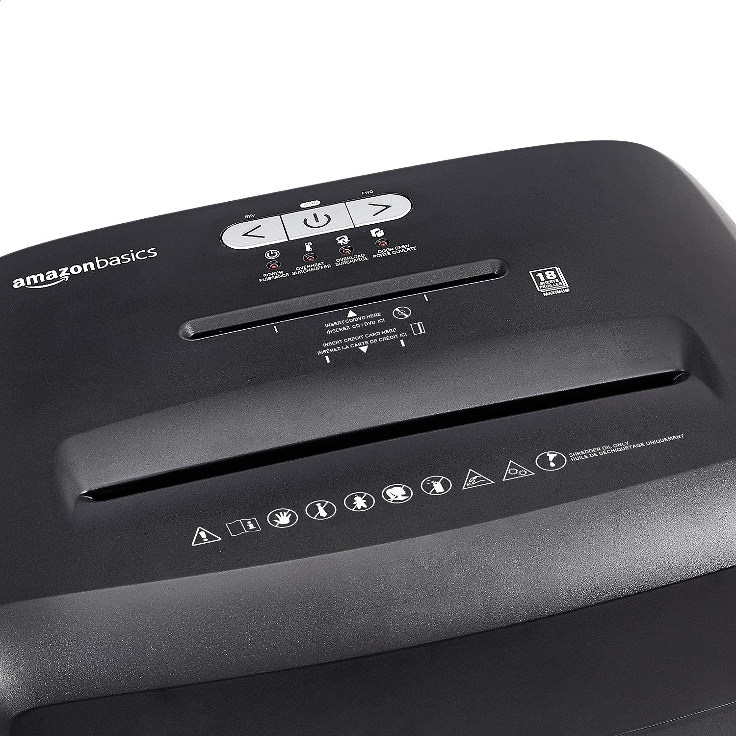 18 Sheet Cross Cut Paper, CD, and Credit Card Shredder, Black