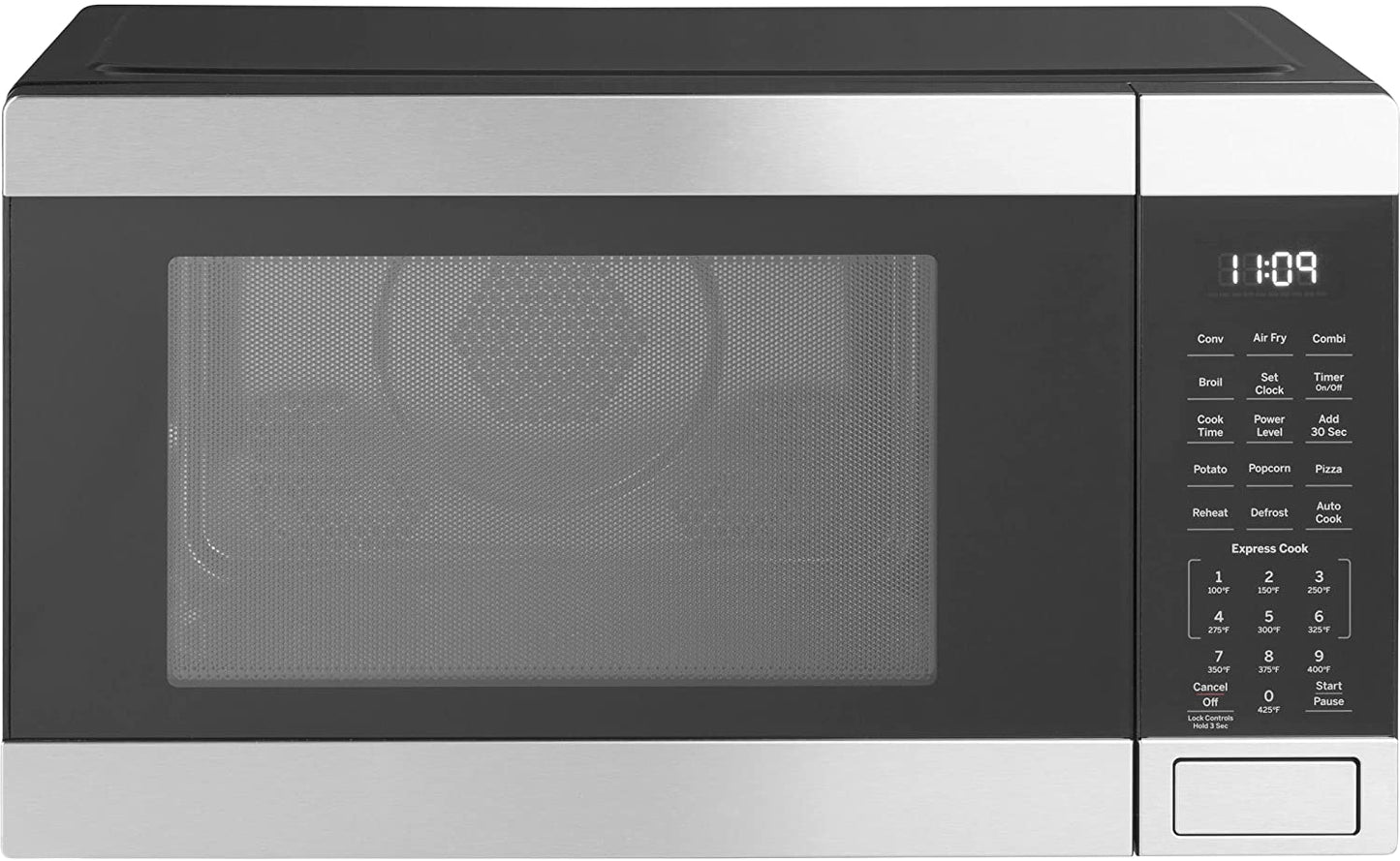 3-In-1 Countertop Microwave Oven | Complete with Air Fryer, Broiler & Convection Mode | 1.0 Cubic Feet Capacity, 1,050 Watts | Kitchen Essentials for the Countertop or Dorm Room | Stainless Steel