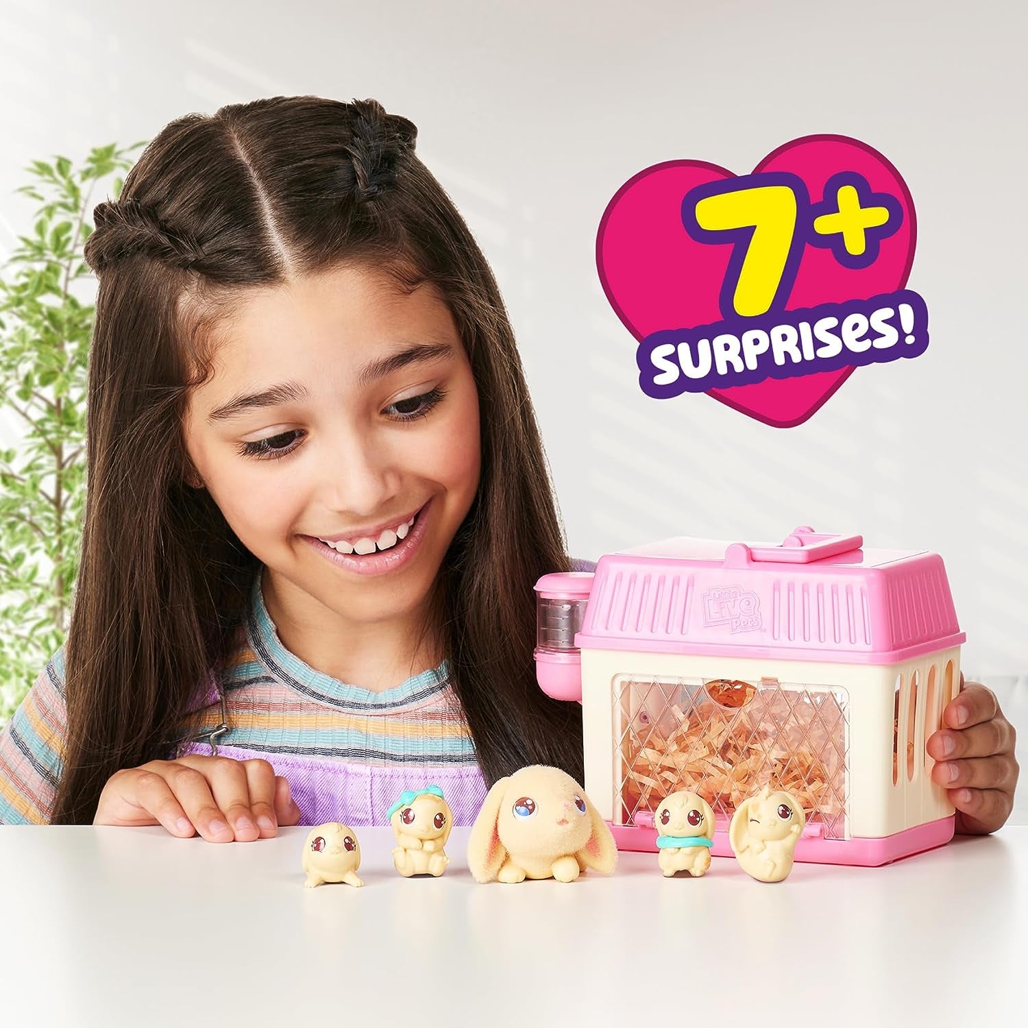 - Mama Surprise Minis. Feed and Nurture a Lil' Bunny inside Their Hutch so She Can Be a Mama. She Has 2, 3, or 4 Babies with Surprise Accessories to Dress up the Babies