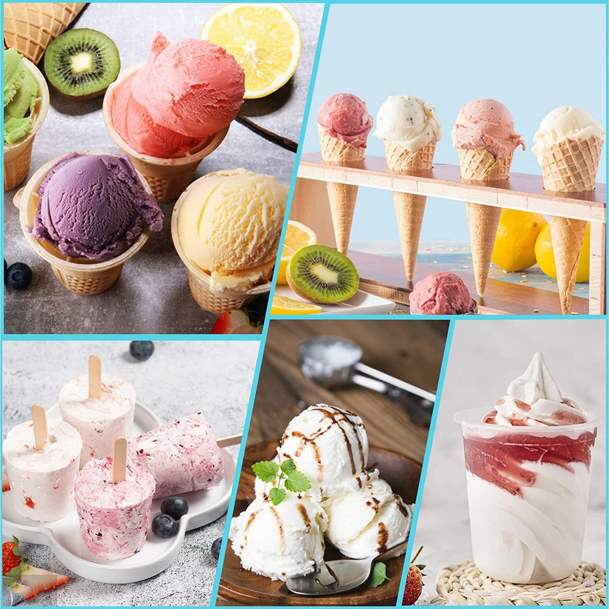 Replacement for Ninja Creami Pints and Lids - 4 Pack NC501, Compatible with Ninja NC501 NC500 Series Creami Deluxe Ice Cream Makers, Creami Pint Containers with Leak Proof Lids, Dishwasher Safe
