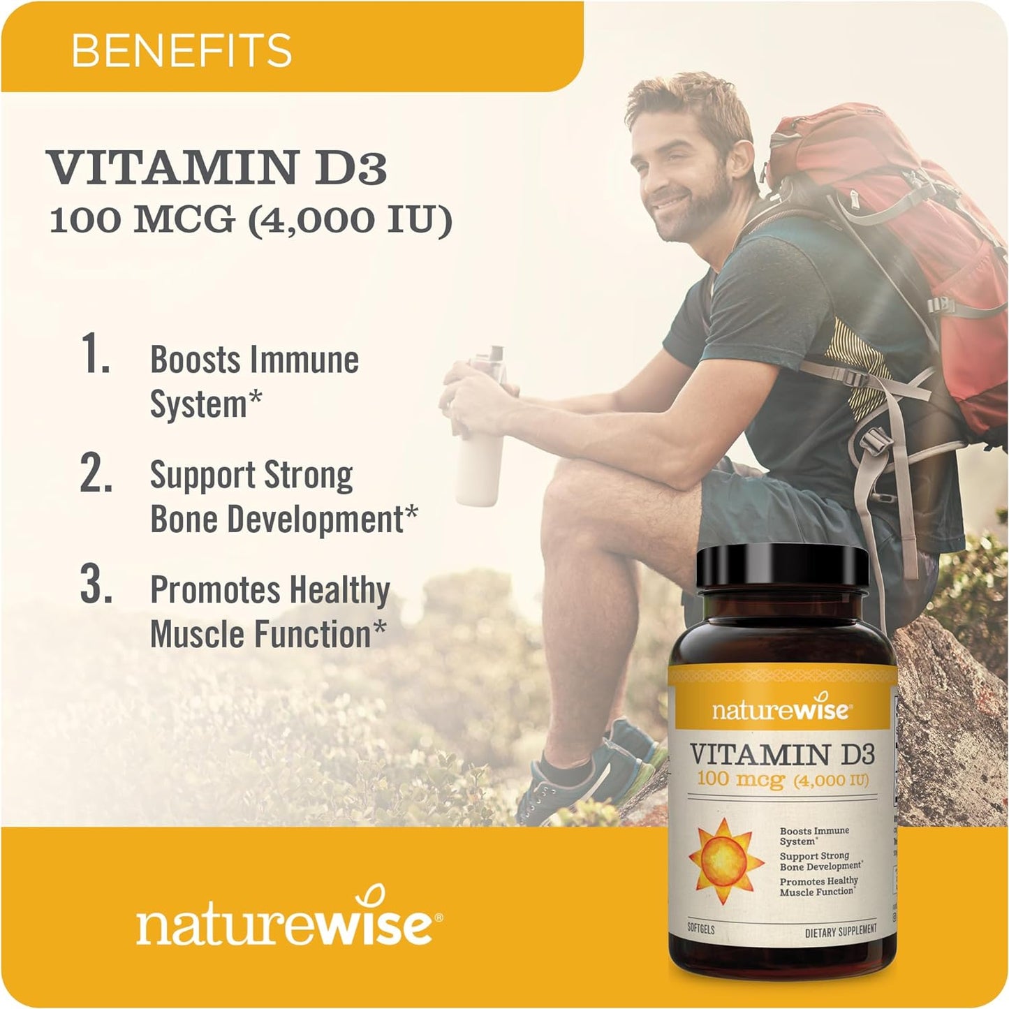 Vitamin D3 4000Iu (100 Mcg) Healthy Muscle Function, and Immune Support, Non-Gmo, Gluten Free in Cold-Pressed Olive Oil, Packaging Vary (Mini Softgel), 360 Count