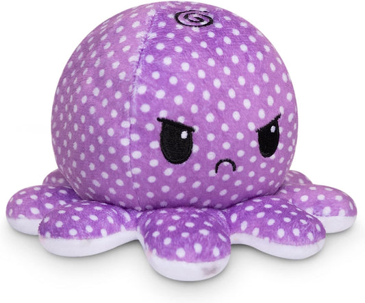- the Original Reversible Octopus Plushie - Polka Dot + Stars - Cute Sensory Fidget Stuffed Animals That Show Your Mood