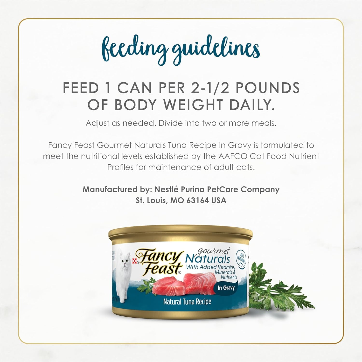 Wet Cat Food Gourmet Naturals Tuna Recipe in Wet Cat Food Gravy - (12) 3 Oz. Cans