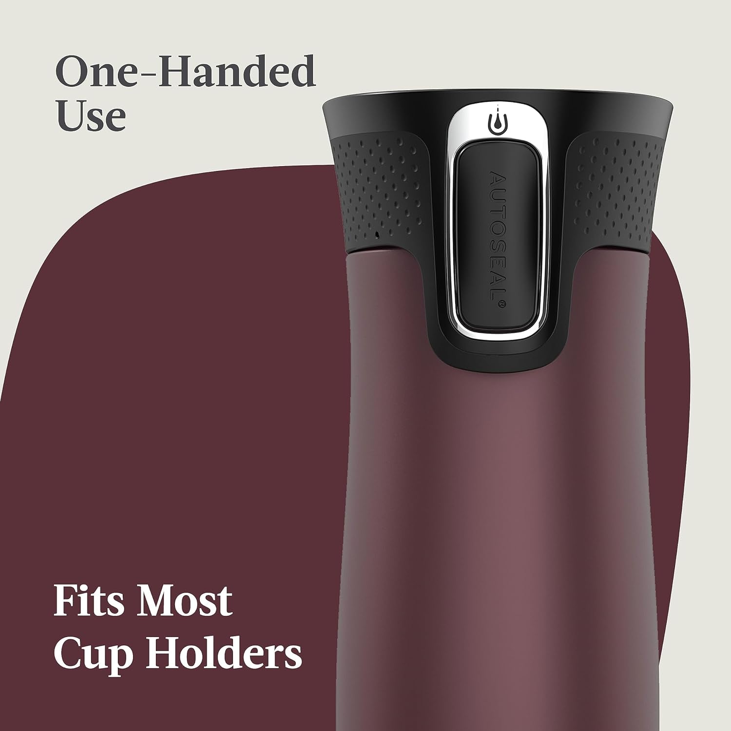 West Loop Stainless Steel Vacuum-Insulated Travel Mug with Spill-Proof Lid, Keeps Drinks Hot up to 5 Hours and Cold up to 12 Hours, 16Oz Chocolate Truffle Metallic