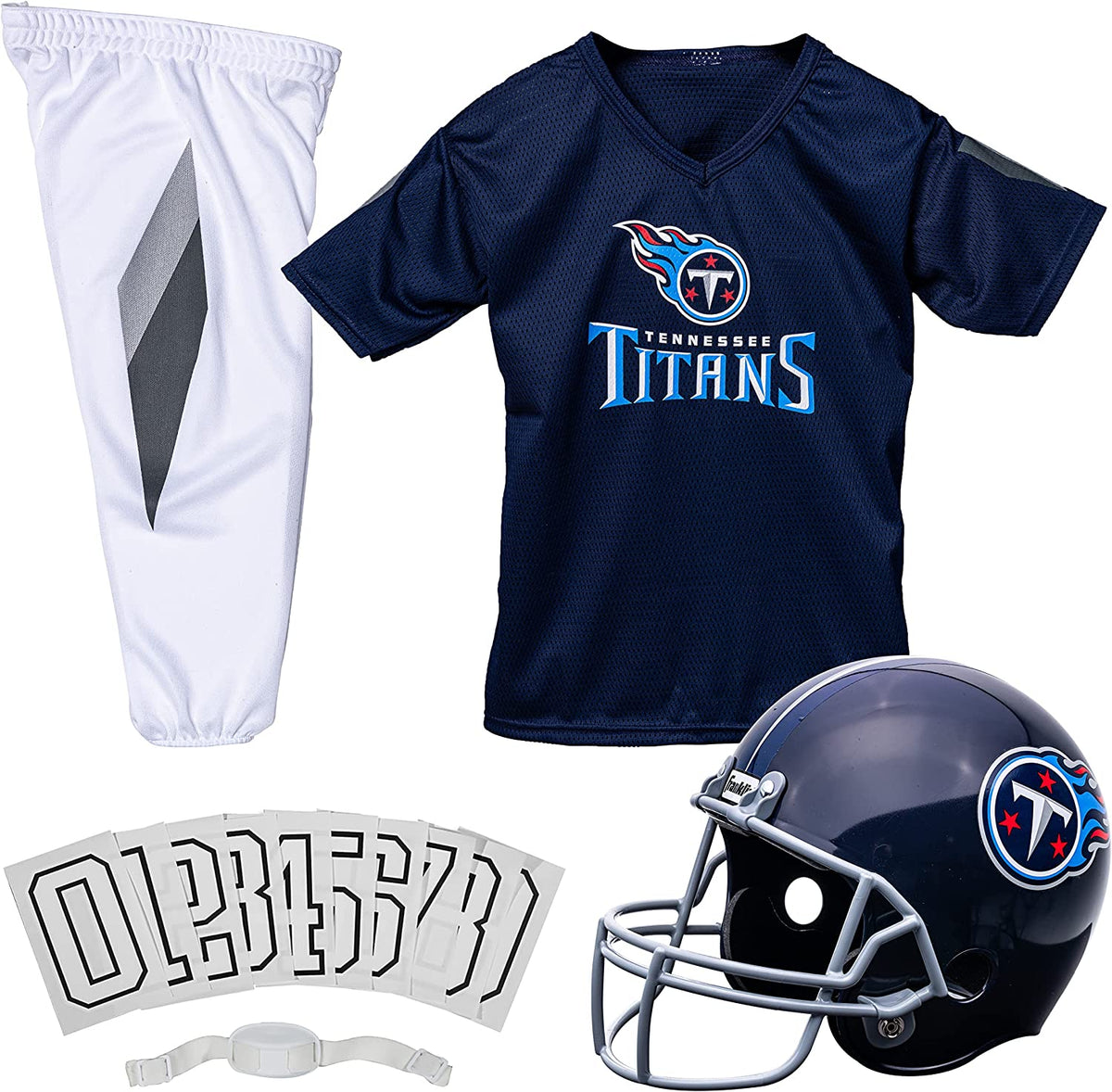 NFL Youth Football Uniform Set for Boys & Girls - Includes Helmet, Jersey & Pants with Chinstrap + Numbers