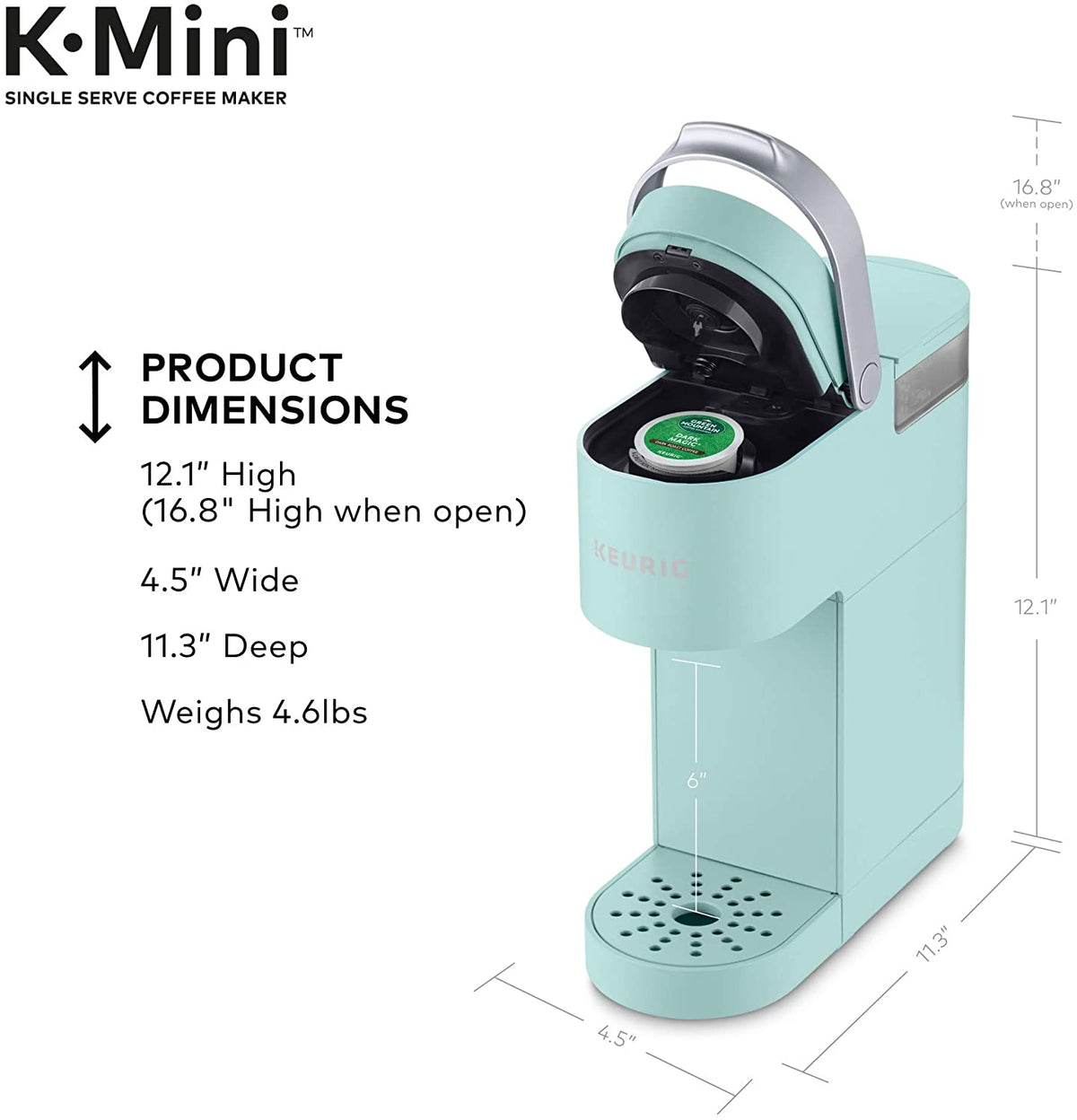 K-Mini Single Serve Coffee Maker, Oasis