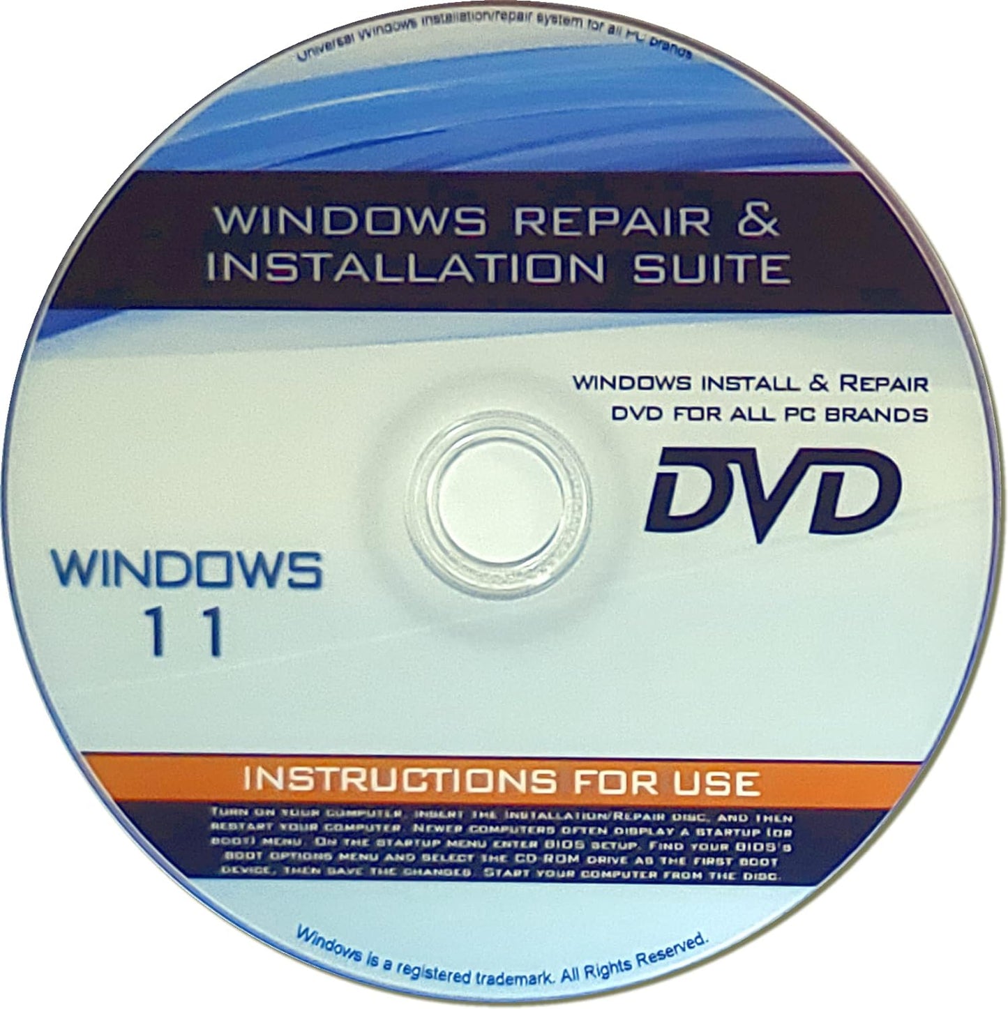 Win 11 Compatible Install, Repair & Recovery - Home & Pro Edition -64Bit Only