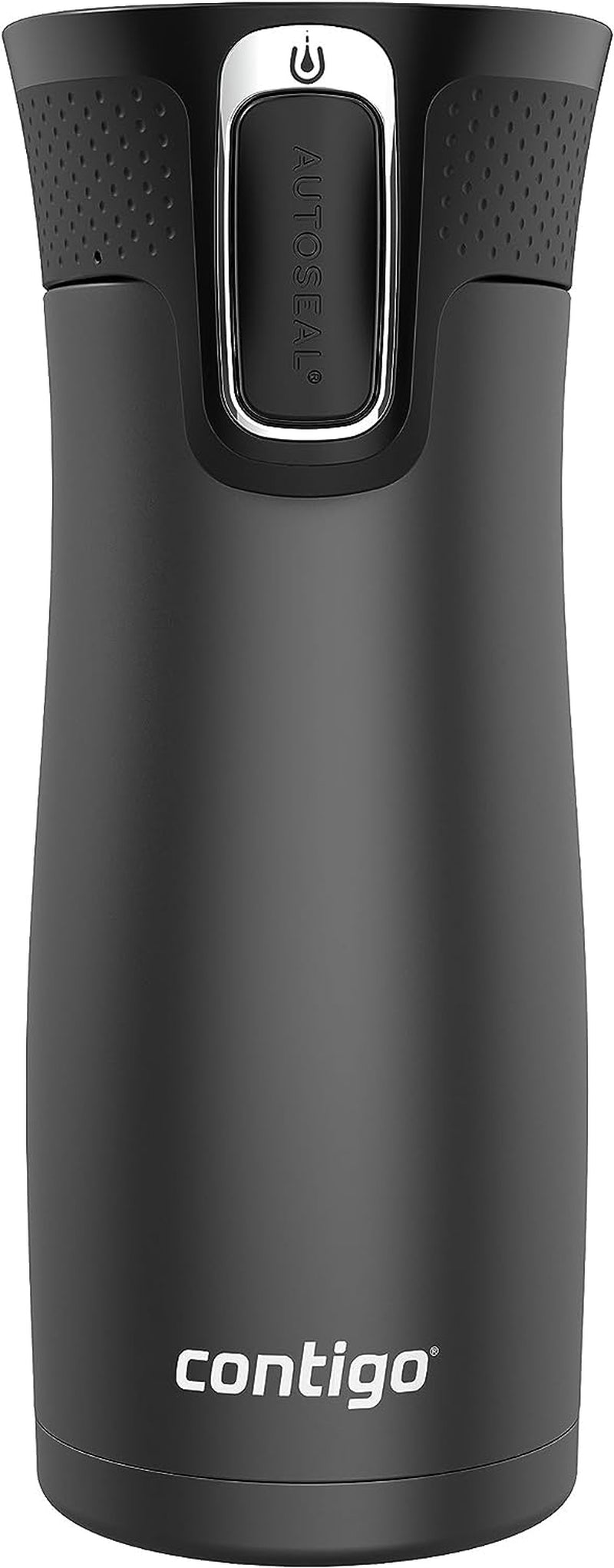 West Loop Stainless Steel Vacuum-Insulated Travel Mug with Spill-Proof Lid, Keeps Drinks Hot up to 5 Hours and Cold up to 12 Hours, 16Oz Licorice Metallic