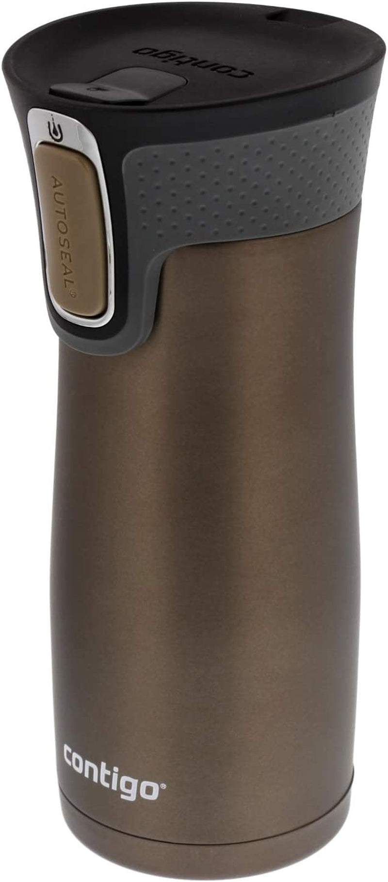West Loop Stainless Steel Vacuum-Insulated Travel Mug with Spill-Proof Lid, Keeps Drinks Hot up to 5 Hours and Cold up to 12 Hours, 16Oz Latte
