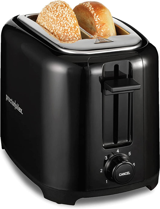 2-Slice Toaster with Extra Wide Slots for Bagels, Cool-Touch Walls, Shade Selector, Toast Boost, Auto Shut-Off and Cancel Button, Black (22305)
