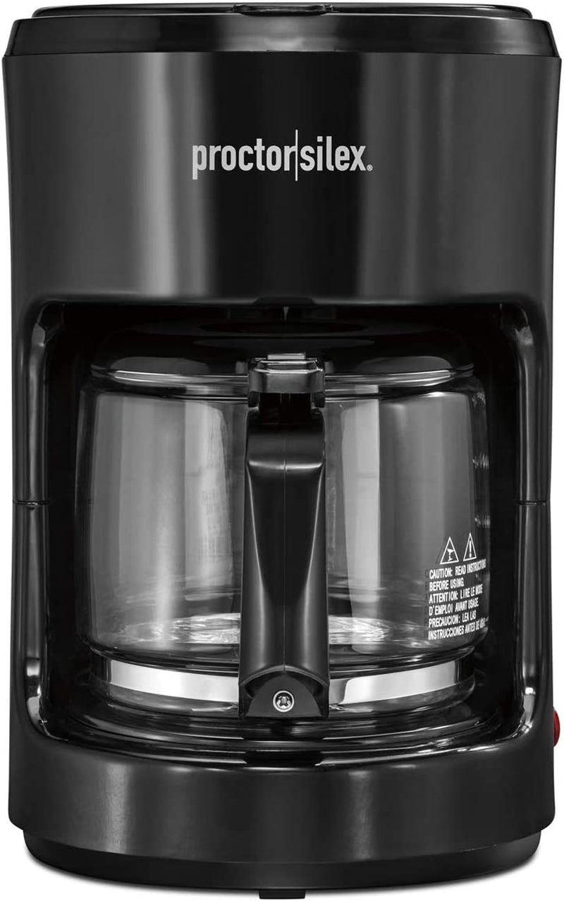 Proctor Silex Coffee Maker, Works with Smart Plugs That Are Compatible with Alexa, Auto Pause and Serve, 10-Cup, Black