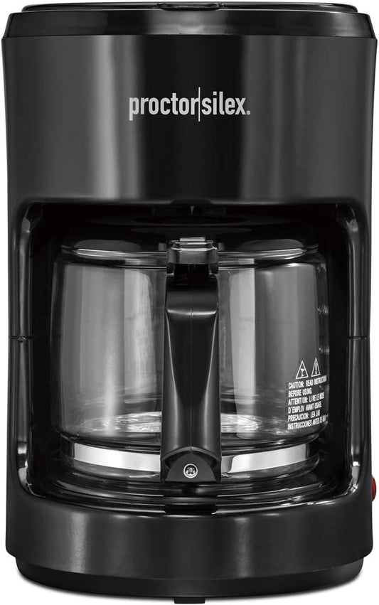 Proctor Silex Coffee Maker, Works with Smart Plugs That Are Compatible with Alexa, Auto Pause and Serve, 10-Cup, Black