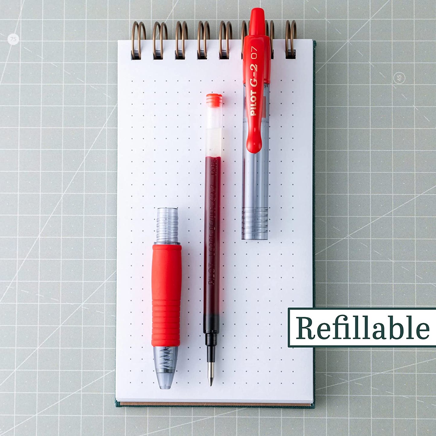 , G2 Premium Gel Roller Pens, Fine Point 0.7 Mm, Red, Pack of 12