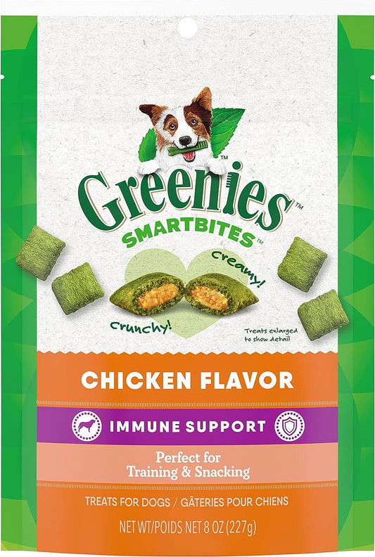 SMARTBITES Immune Support Crunchy & Soft Dog Treats, Chicken Flavor, 8 Oz. Pack