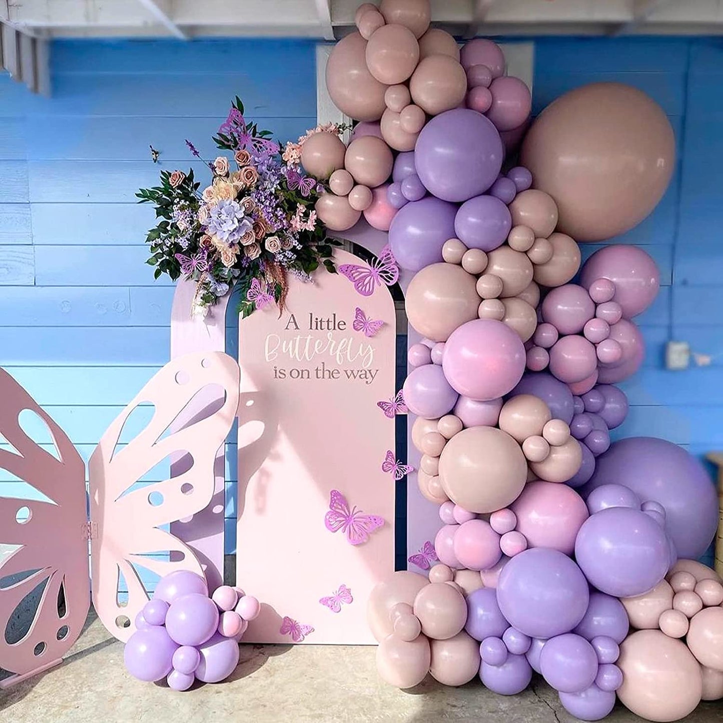 129Pcs Pastel Purple Balloons Different Sizes 18 12 10 5 Inches for Garland Arch, Light Purple Balloons for Birthday Baby Shower Gender Reveal Wedding Party Decoration