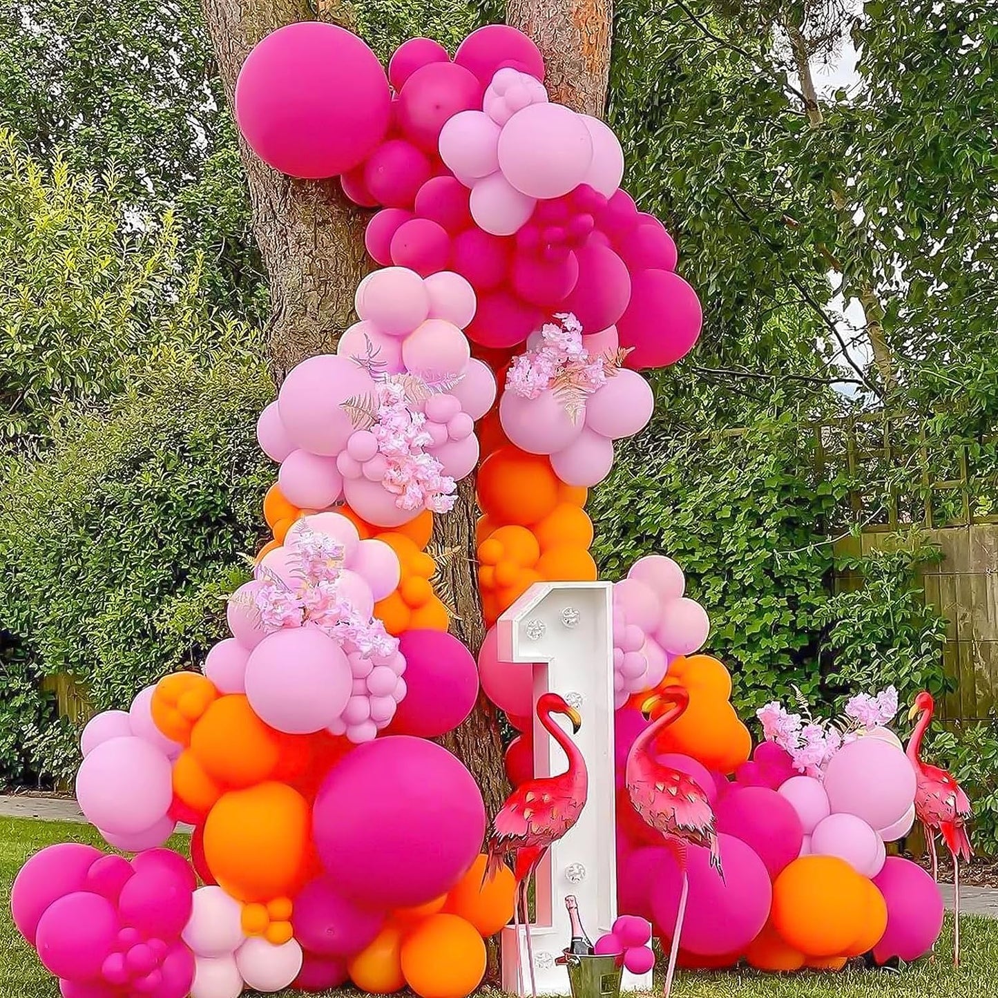 129Pcs Pink Balloons Different Sizes 18 12 10 5 Inches for Garland Arch, Pink Balloons for Birthday Baby Shower Gender Reveal Wedding Party Decoration