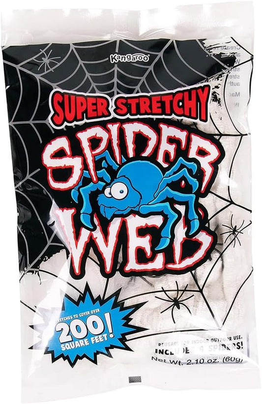 Spider Webs & Fake Spiders for Halloween Decorations Indoor & Outdoor I Spooky 200 Square Feet Cobweb Halloween Party Decorations I Giant Spider Web Decoration for Scary Halloween Decorations