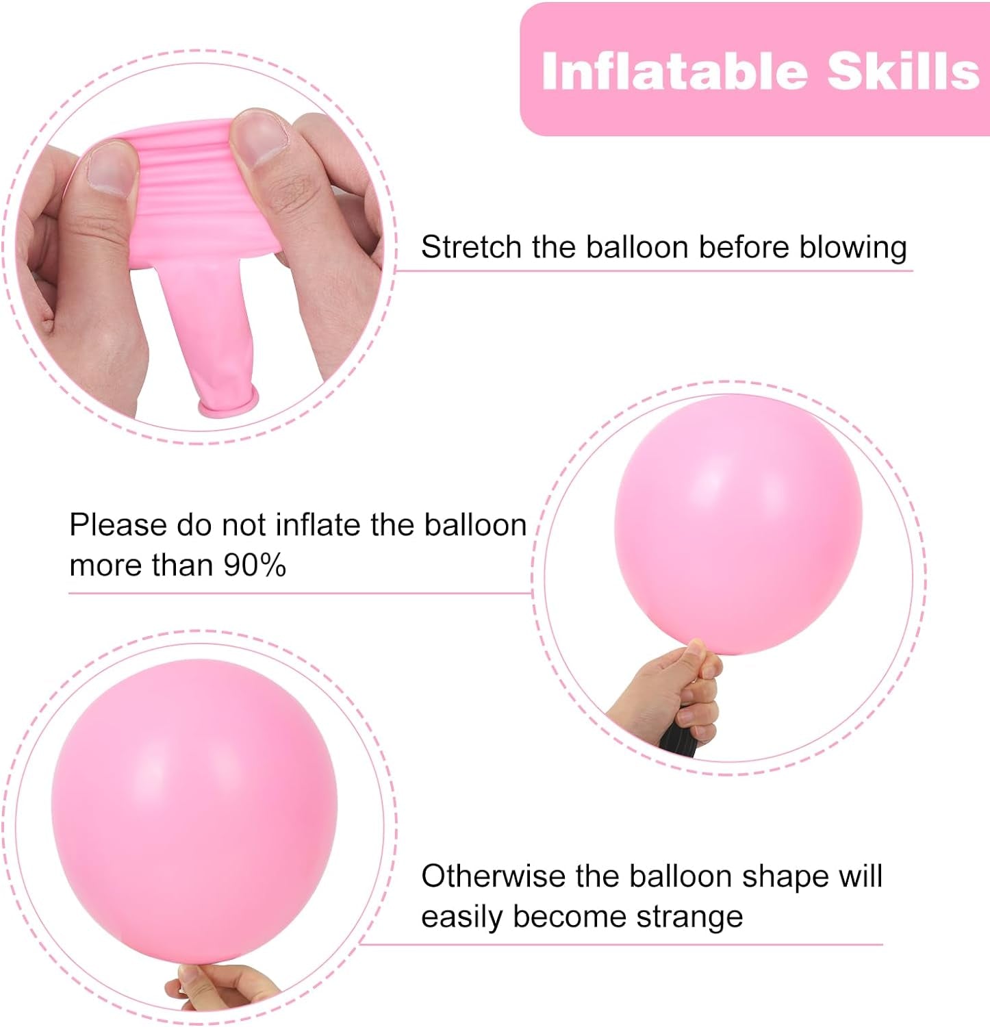 129Pcs Pink Balloons Different Sizes 18 12 10 5 Inches for Garland Arch, Pink Balloons for Birthday Baby Shower Gender Reveal Wedding Party Decoration