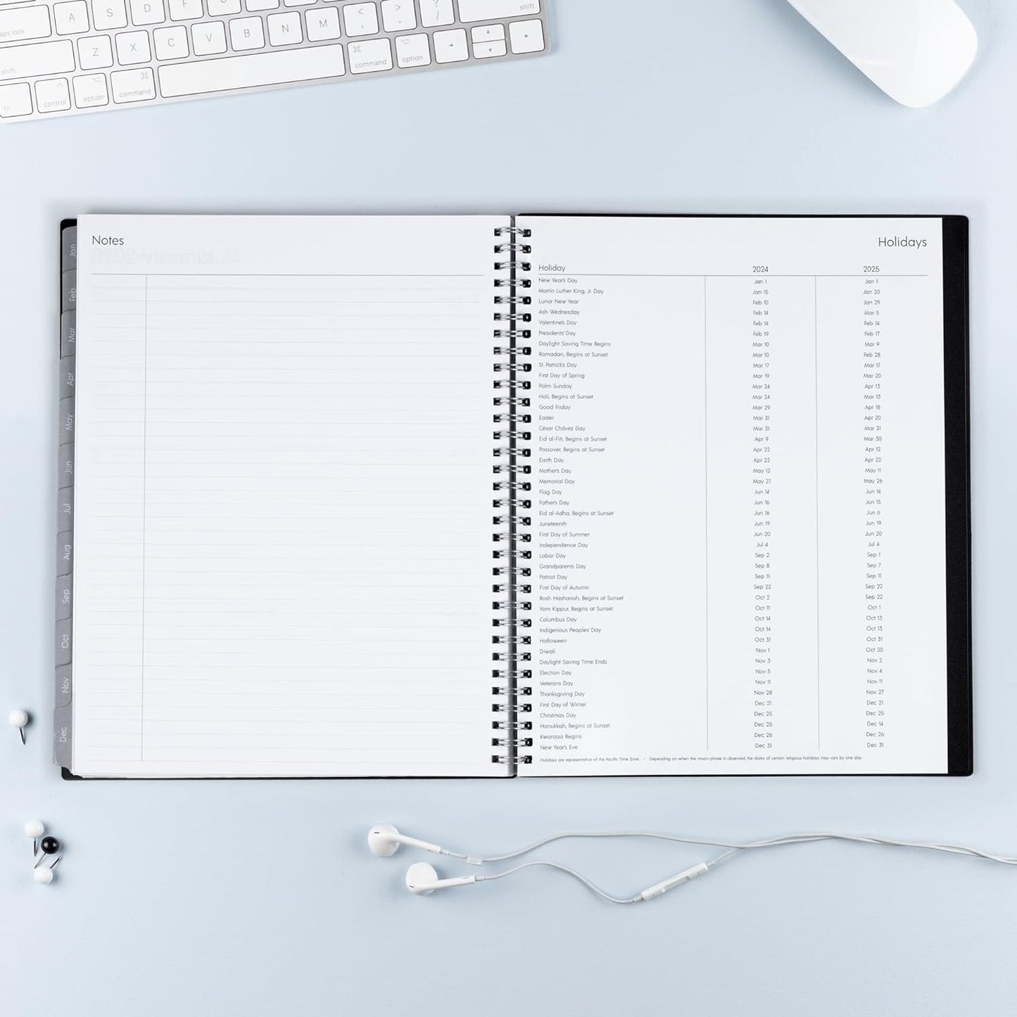 2024 Weekly and Monthly Planner, January - December, 8.5" X 11", Flexible Cover, Wirebound, Enterprise (144725)