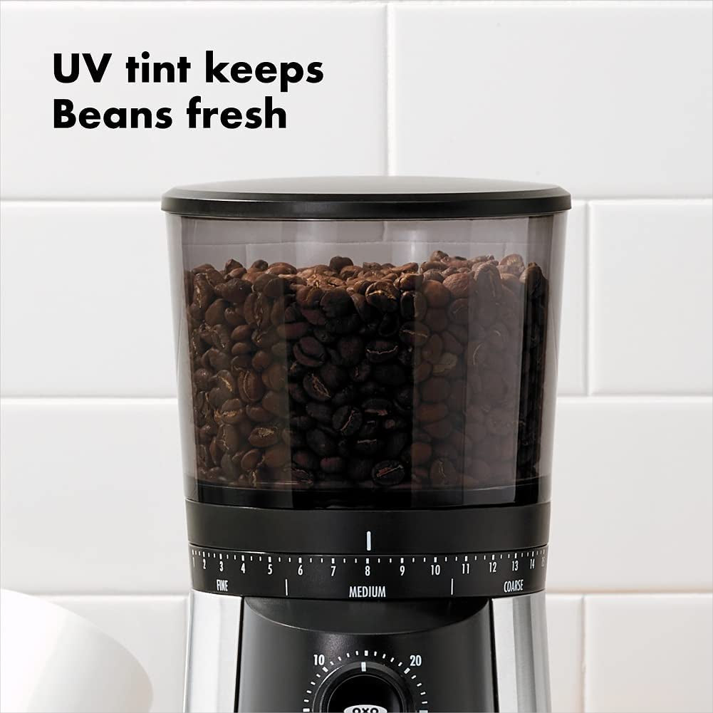 Brew Conical Burr Coffee Grinder , Silver