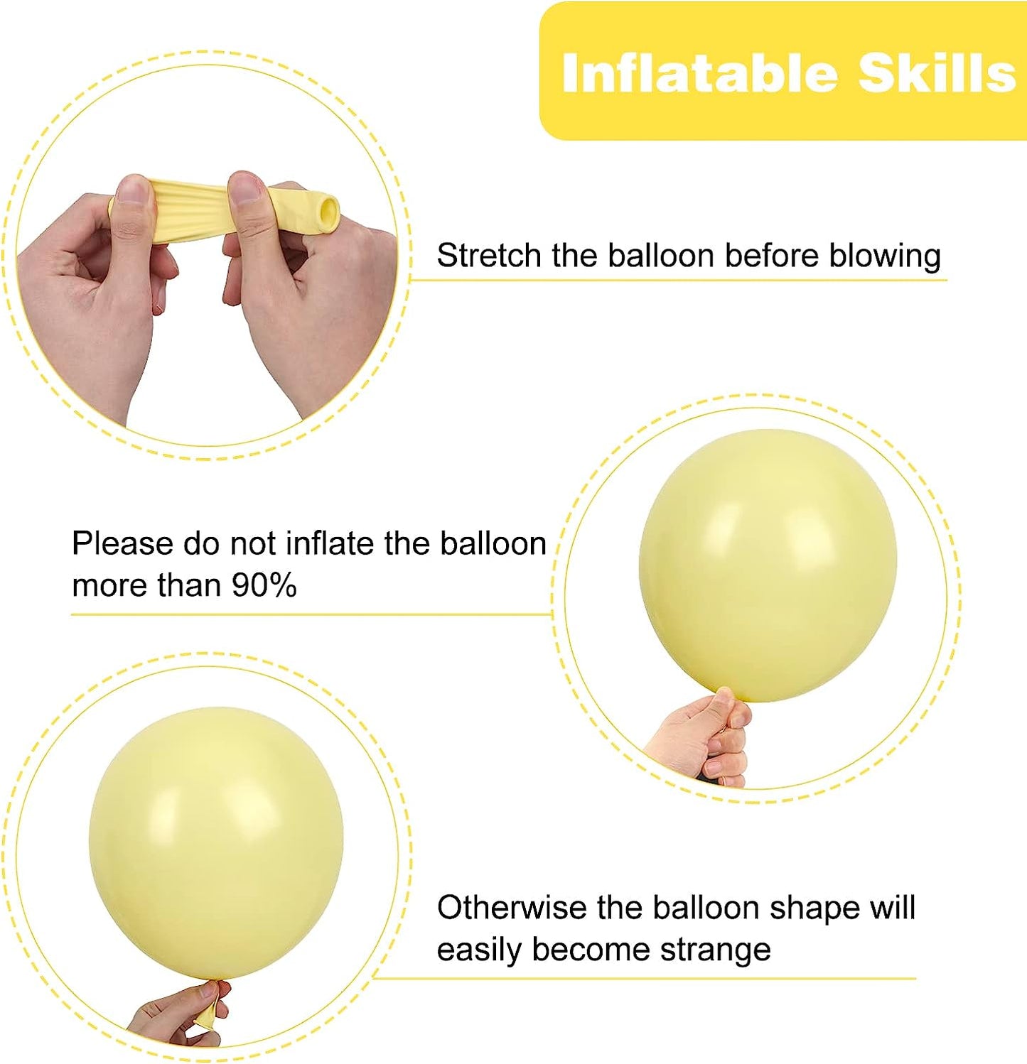 129Pcs Pastel Yellow Balloons Different Sizes 18 12 10 5 Inches Light Yellow Balloons for Happy Birthday Wedding Anniversary Baby Shower Garland Arch Party Decoration