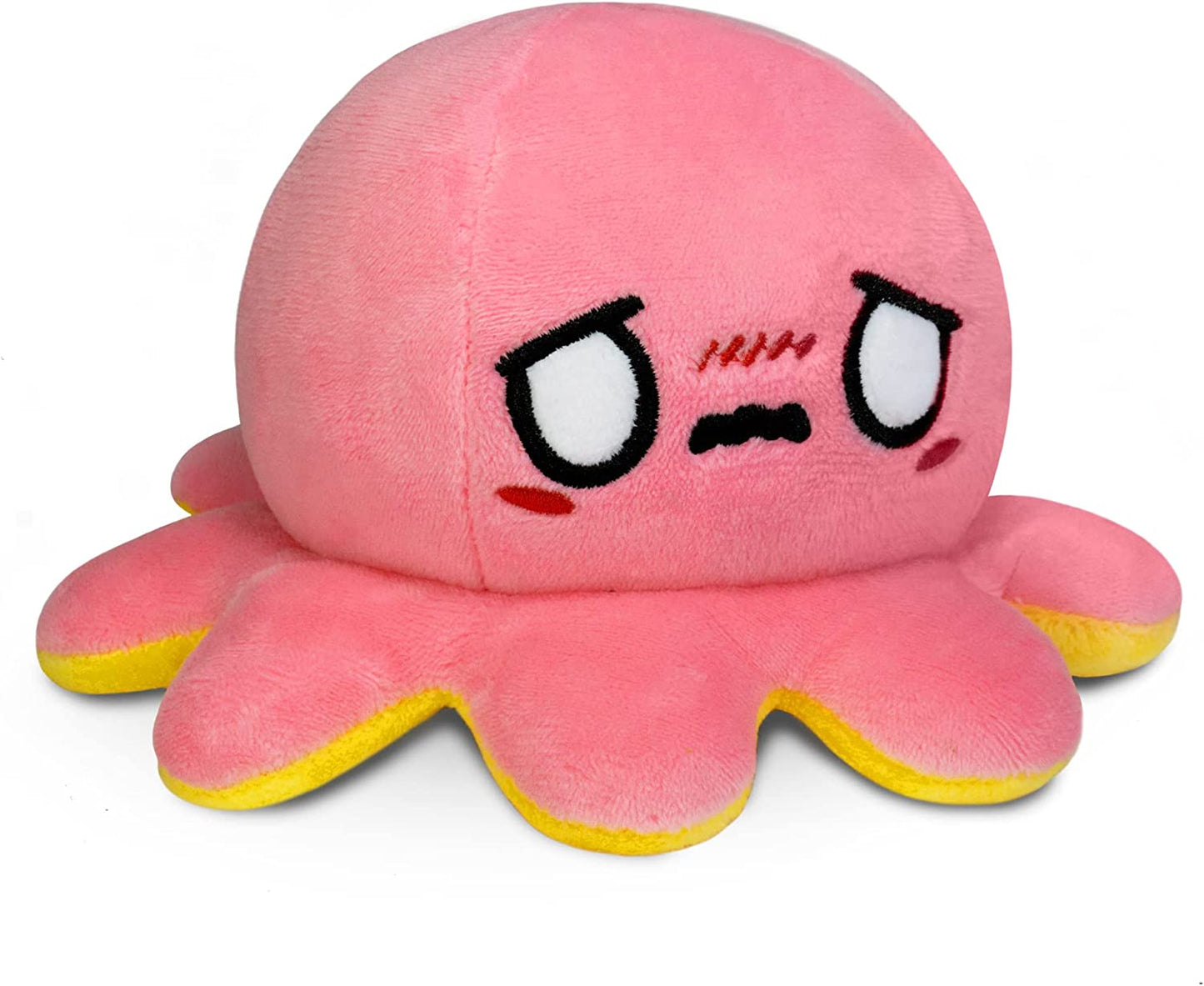 - the Original Reversible Octopus Plushie - Yellow Happy + Pink Worried - Cute Sensory Fidget Stuffed Animals That Show Your Mood