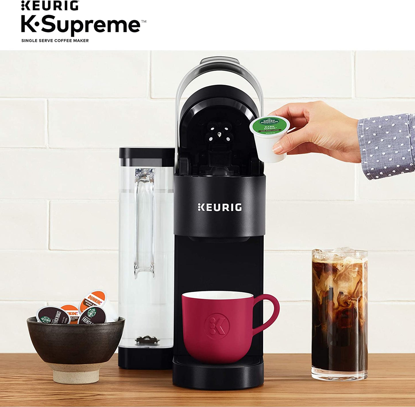 ® K-Supreme Single Serve K-Cup Pod Coffee Maker, Multistream Technology, Black