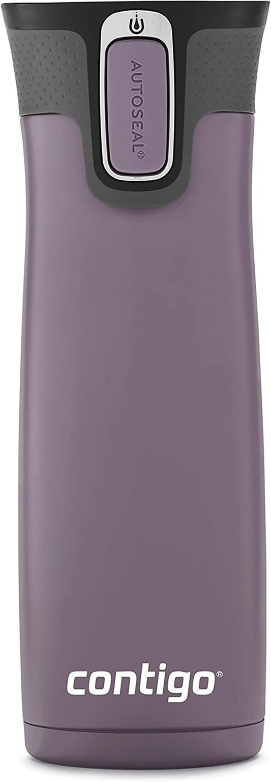 West Loop Stainless Steel Vacuum-Insulated Travel Mug with Spill-Proof Lid, Keeps Drinks Hot up to 5 Hours and Cold up to 12 Hours, 20Oz Dark Plum
